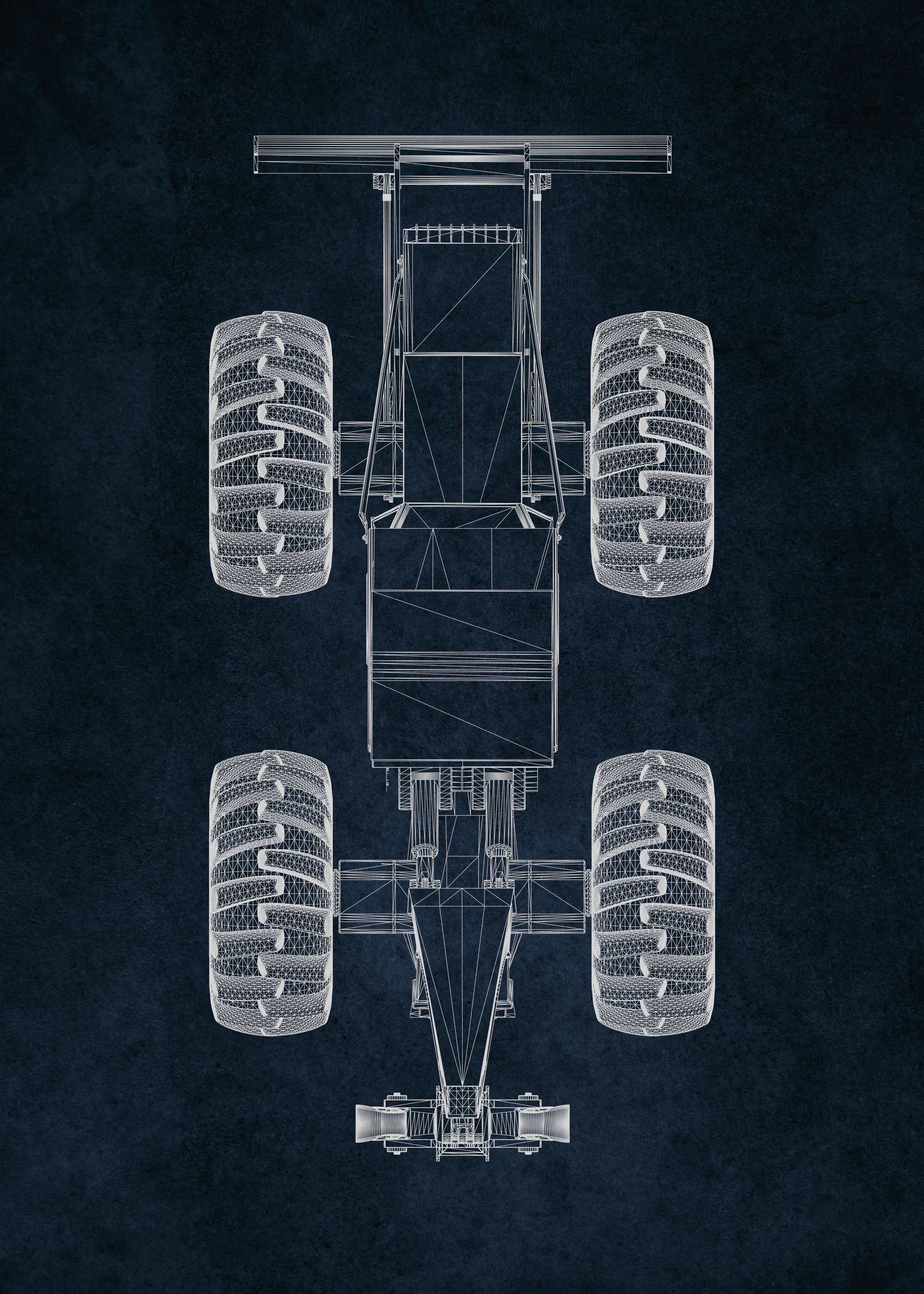 레이싱카 블루프린트 포스터 0