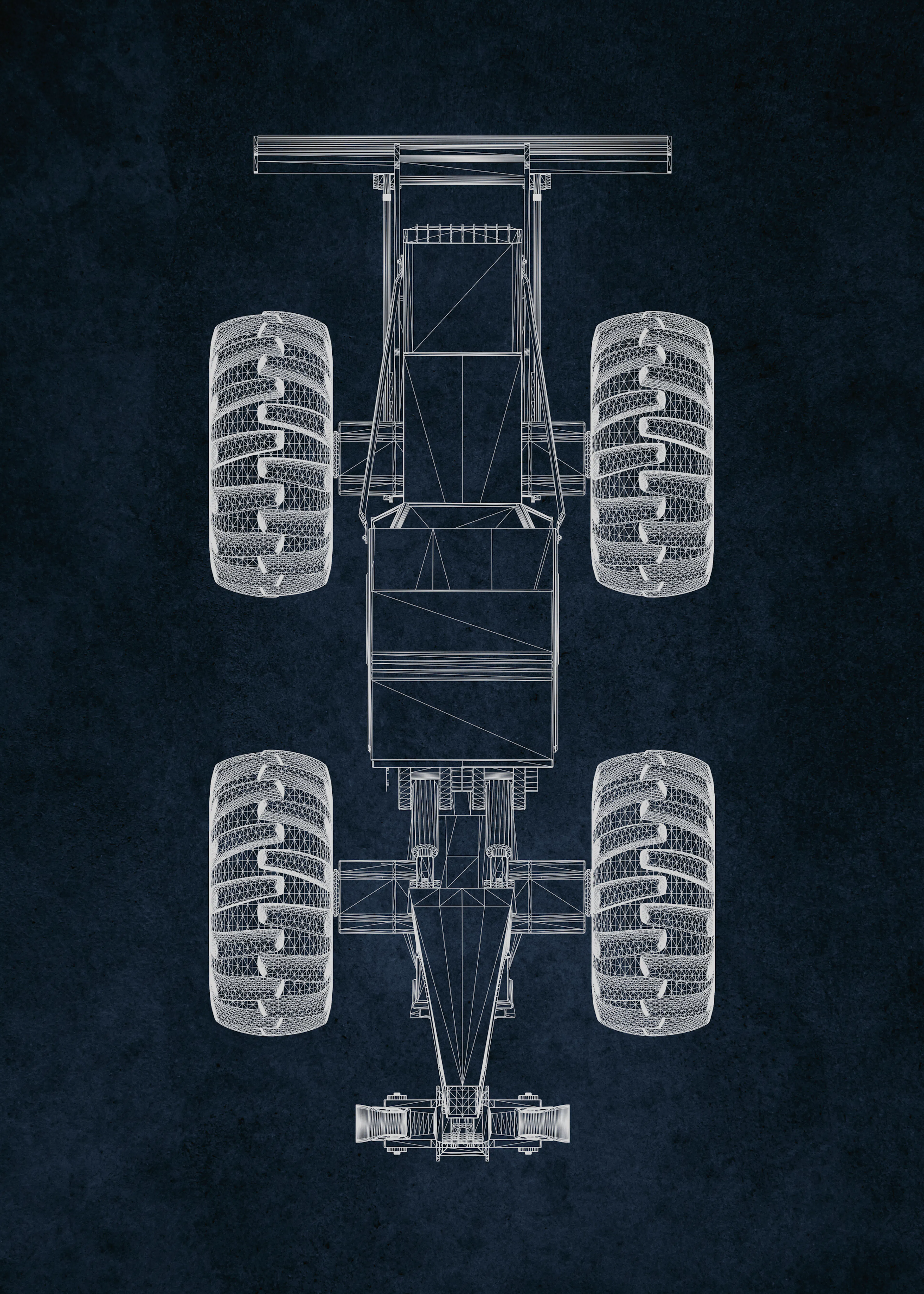 레이싱카 블루프린트 포스터 0