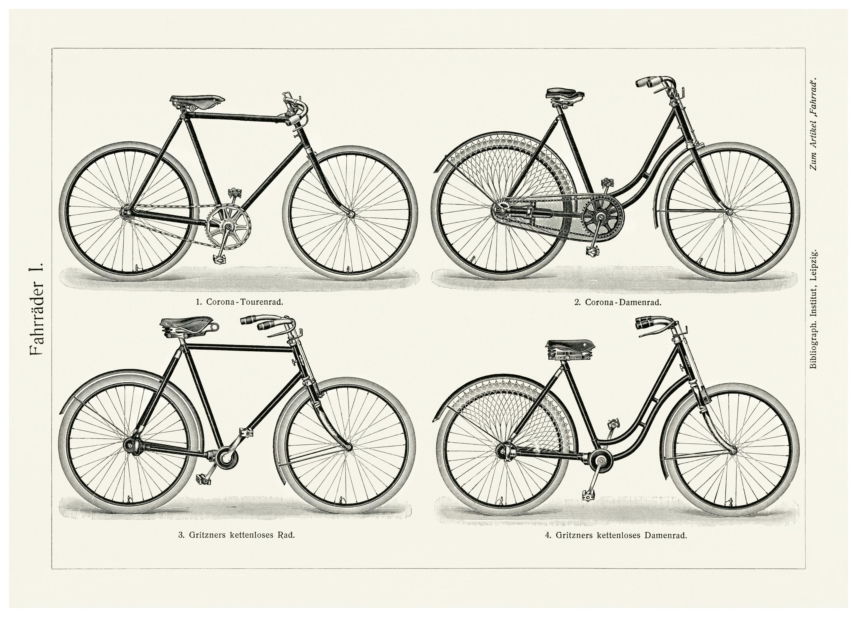 Design Bicicletta Vintage Poster (30x40 cm) - Poster Store
