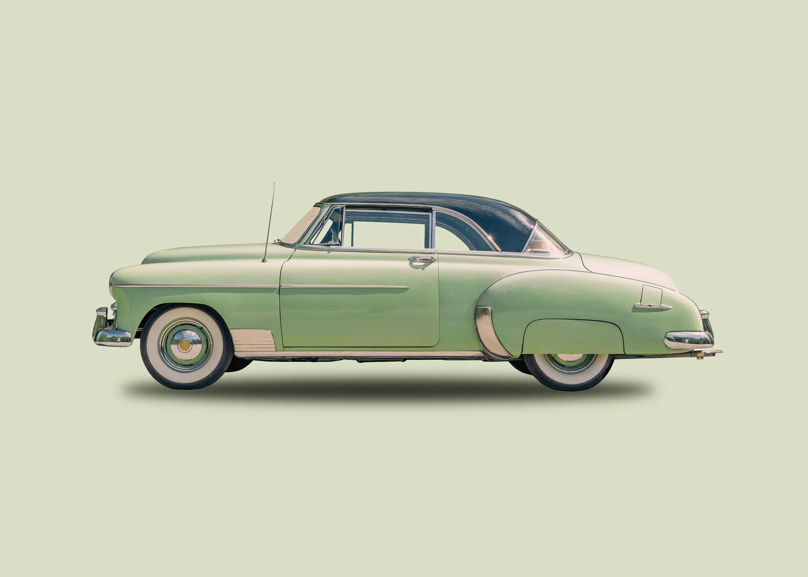 빈티지 그린 자동차 포스터 0