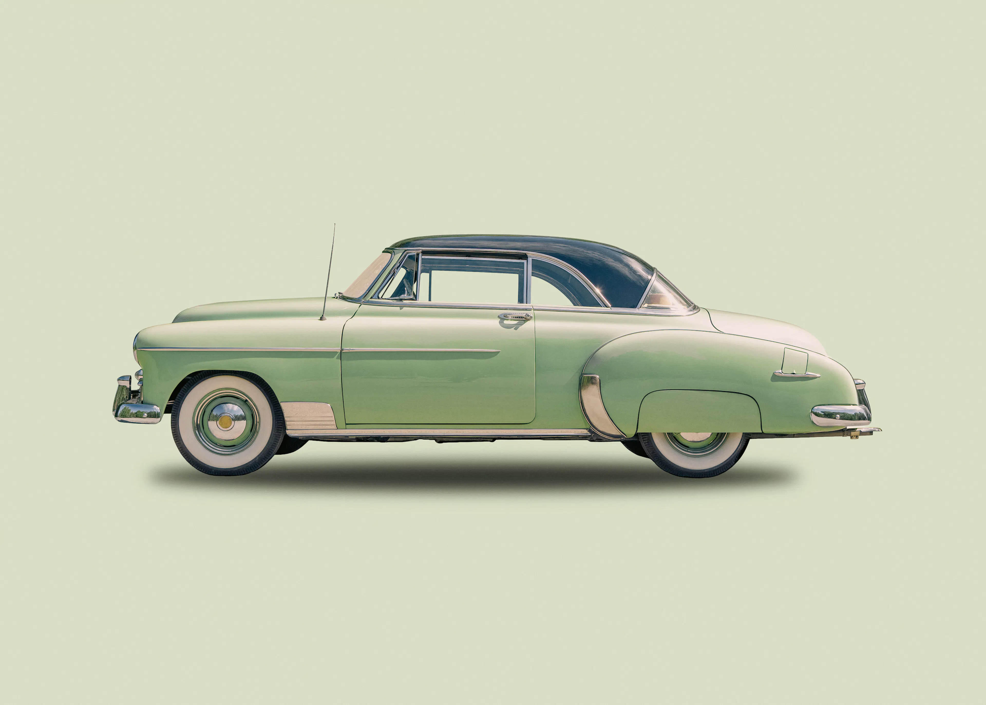 빈티지 그린 자동차 포스터 0