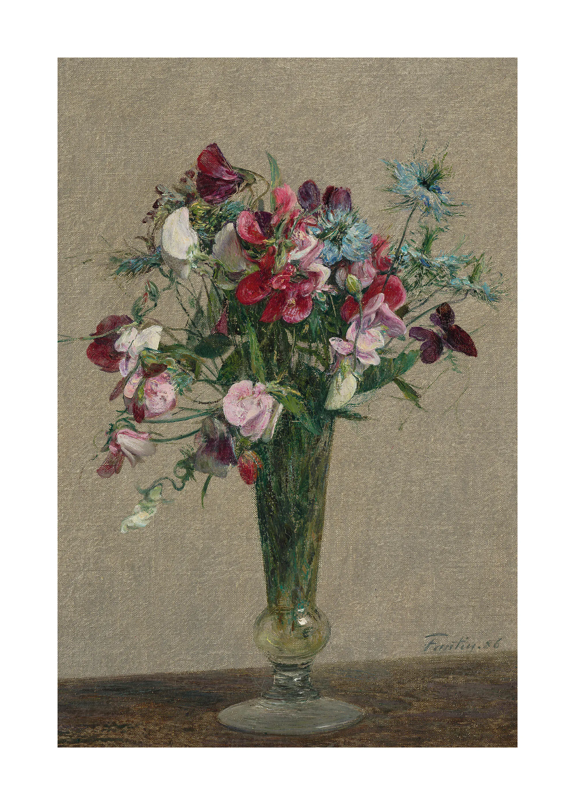 Henri Fantin-Latour - Groszek pachnący i czarnuszka Plakat 0