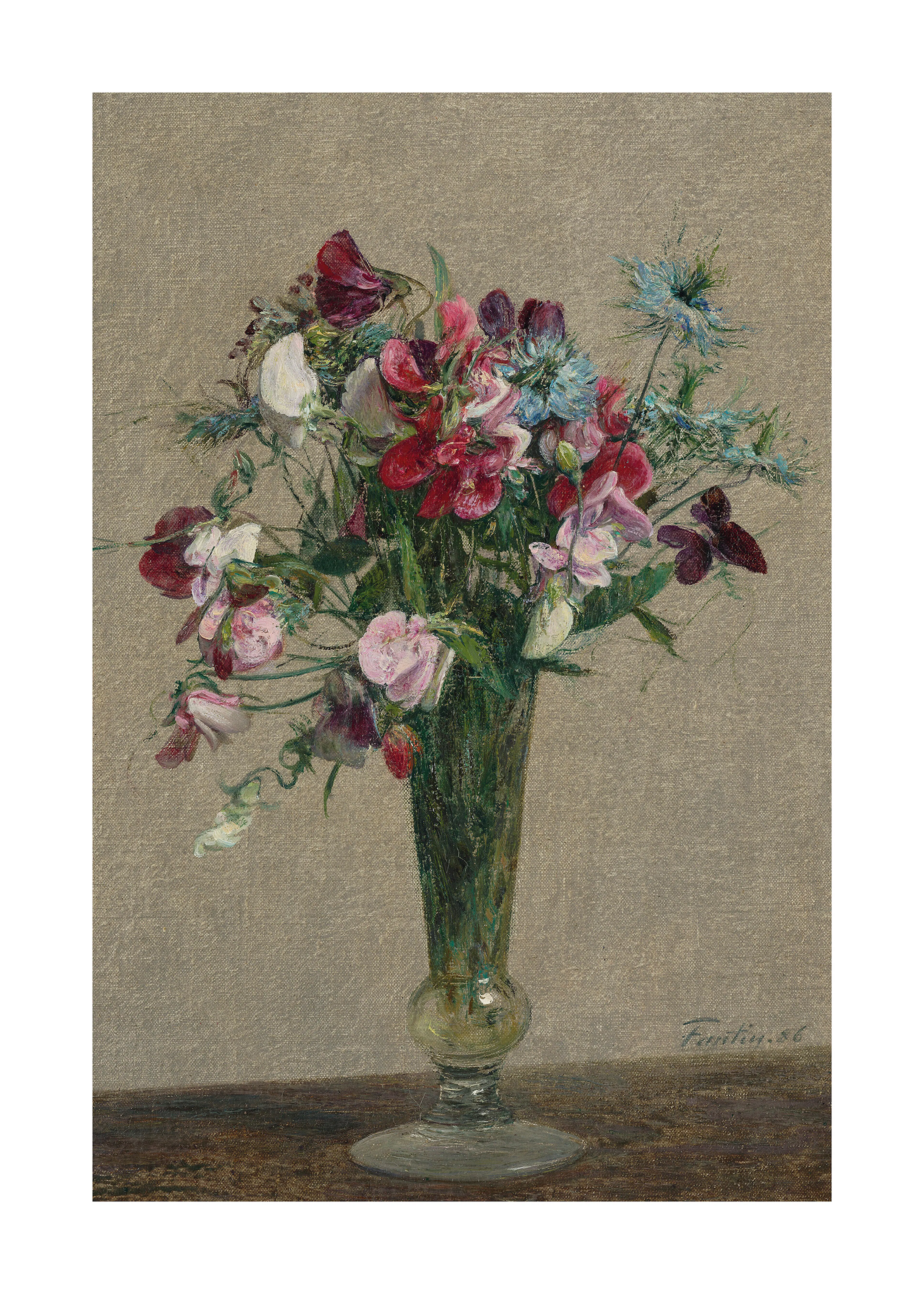 Henri Fantin-Latour - Groszek pachnący i czarnuszka Plakat 0