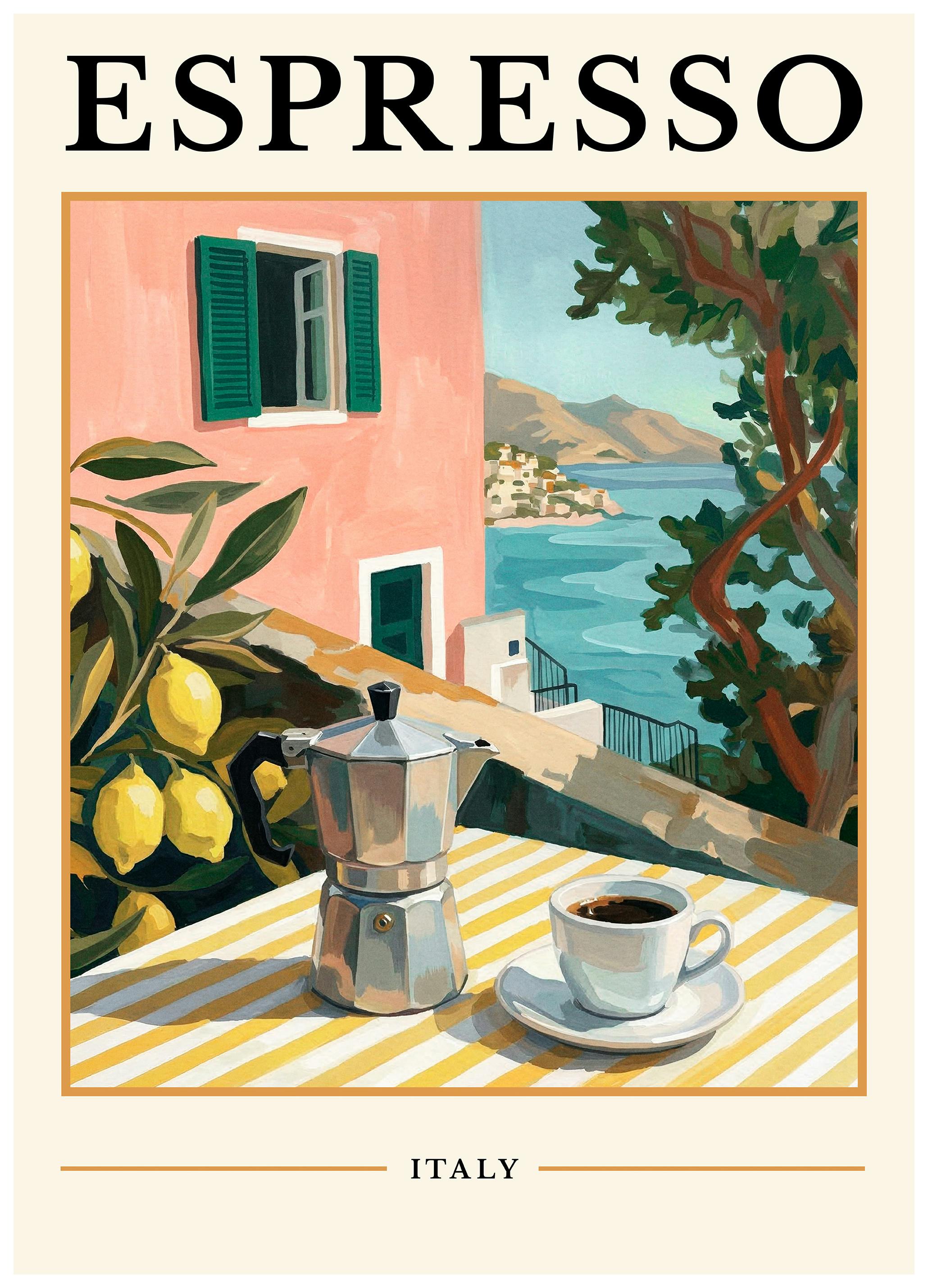 Espresso View Poster (70x100 cm) - Poster Store
