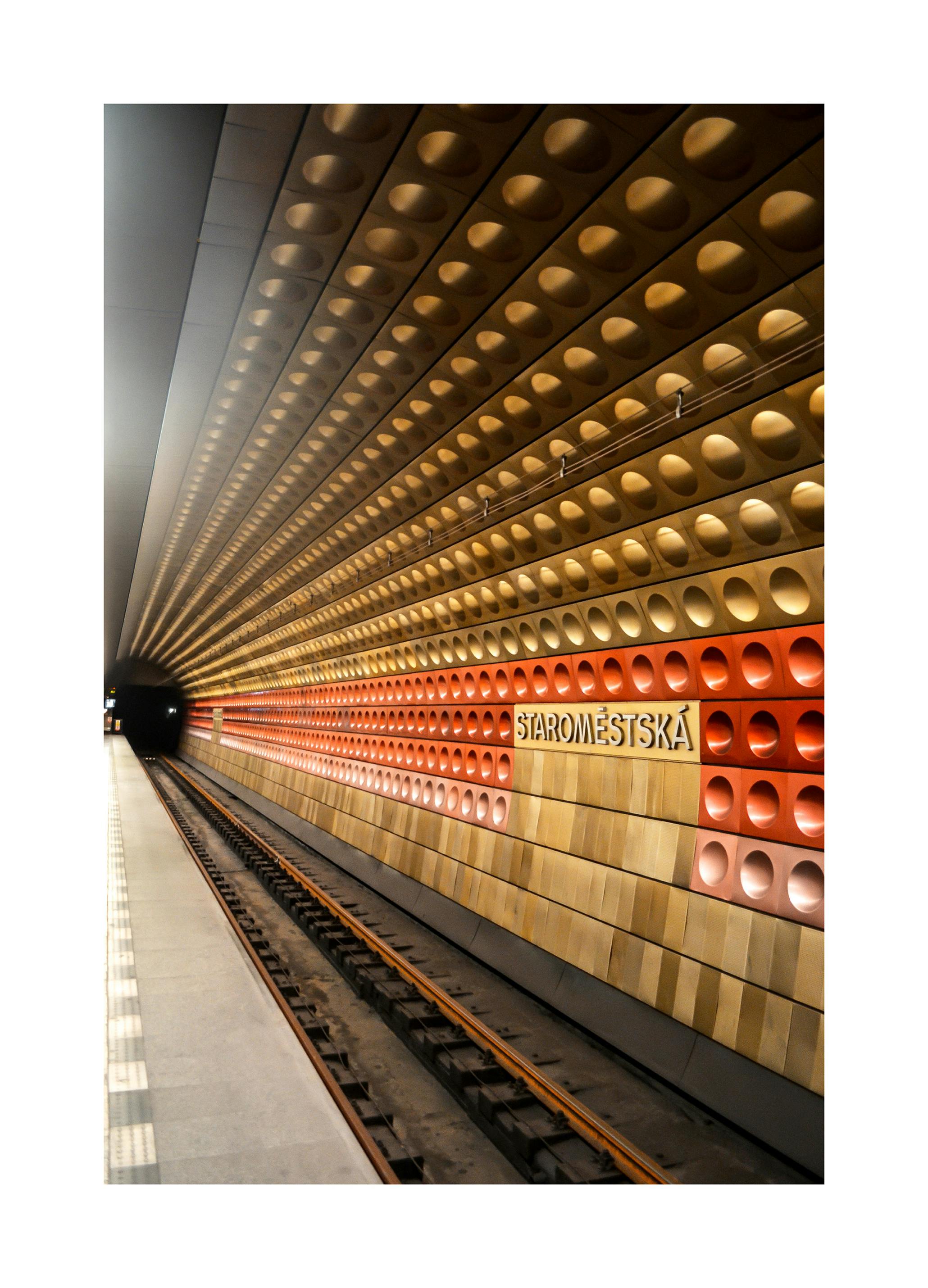 Metrotunnel Lichten Poster (13x18 cm) - Poster Store