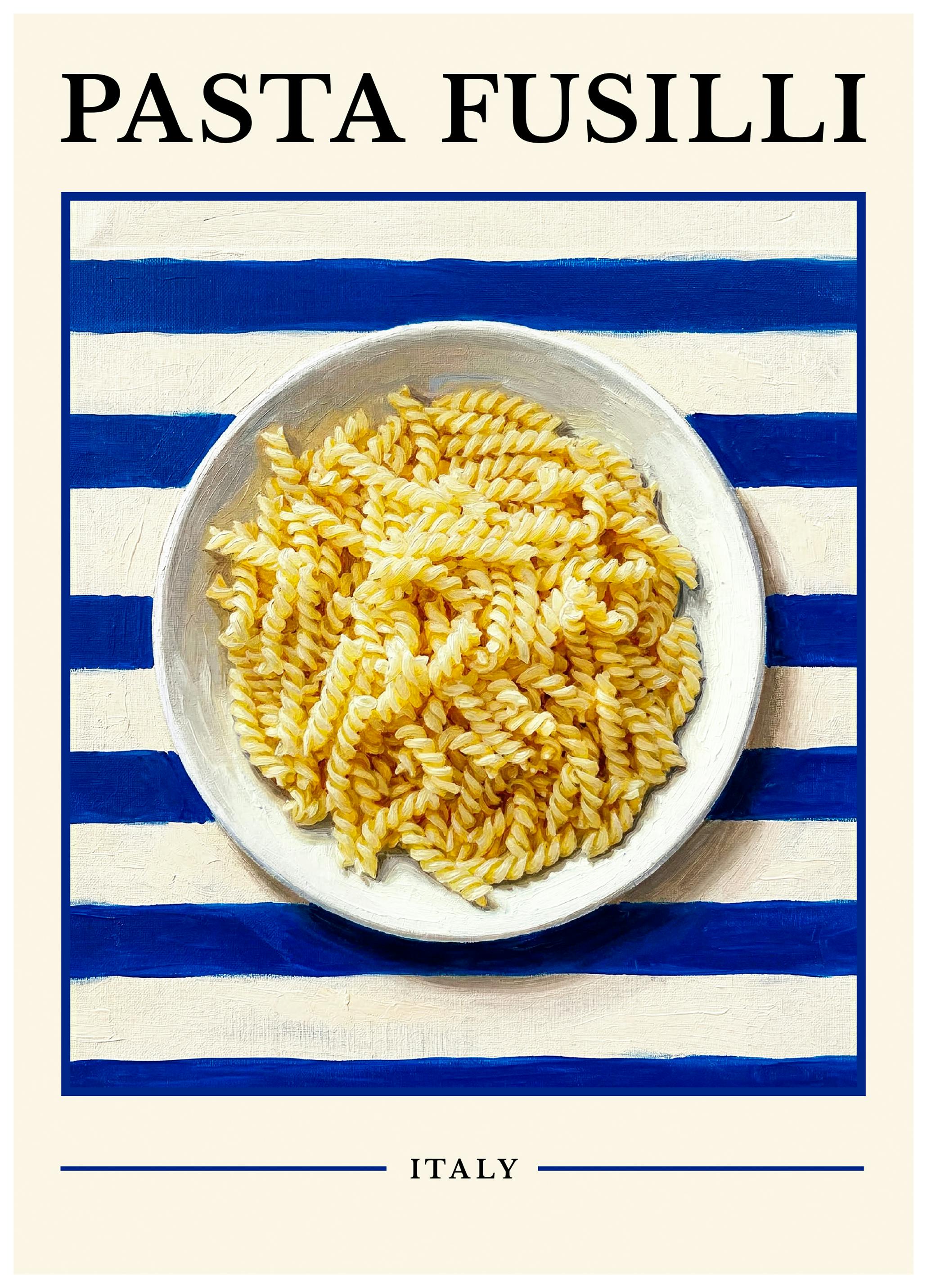 Pasta Fusilli Italie Affiche (70x100 cm) - Poster Store