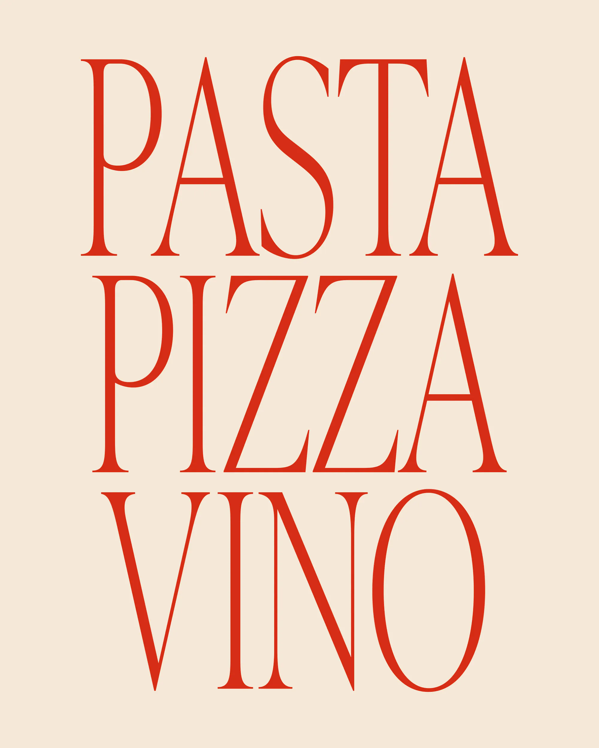 Pasta Pizza Vino Poszter 0