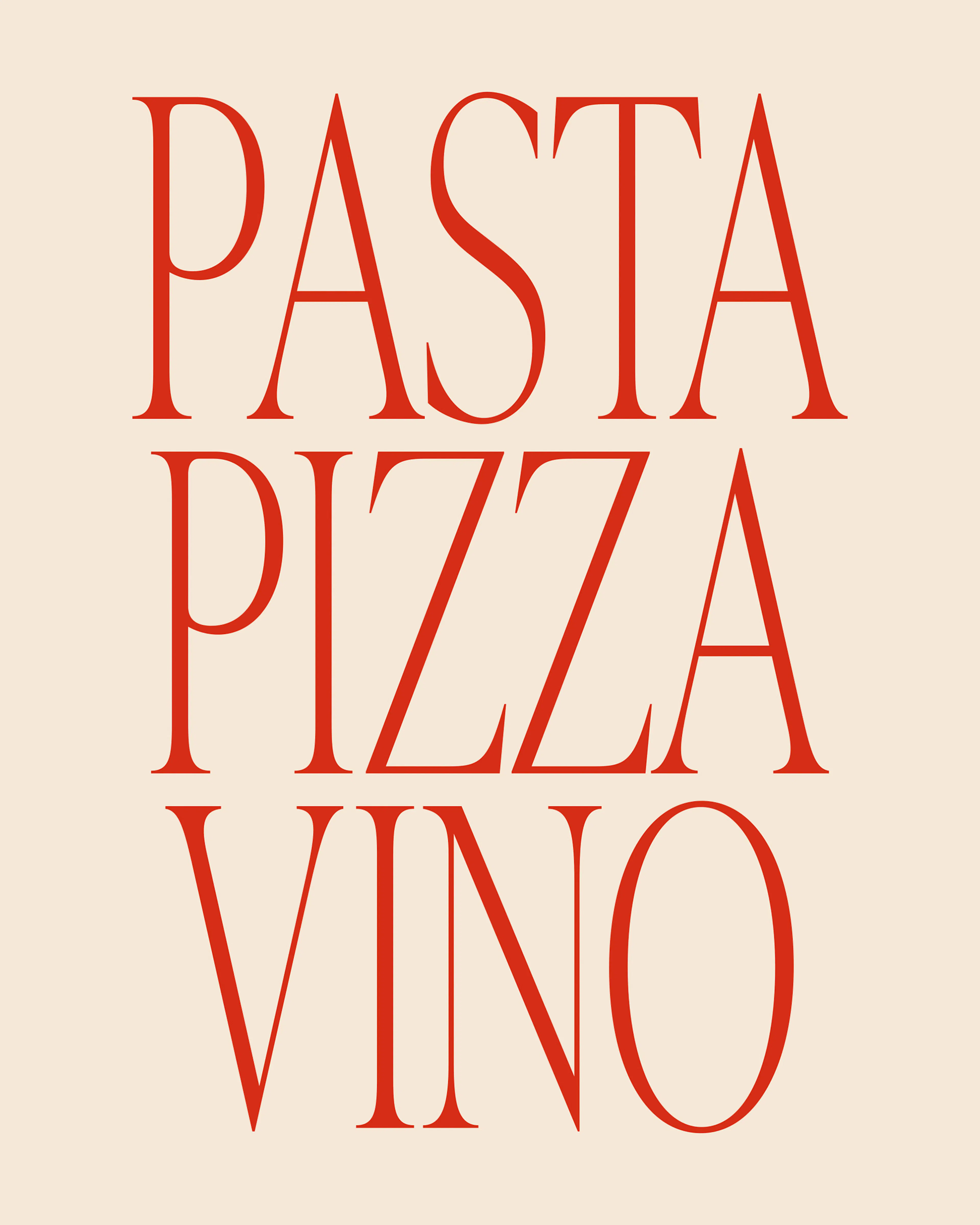 Pasta Pizza Vino Poszter 0