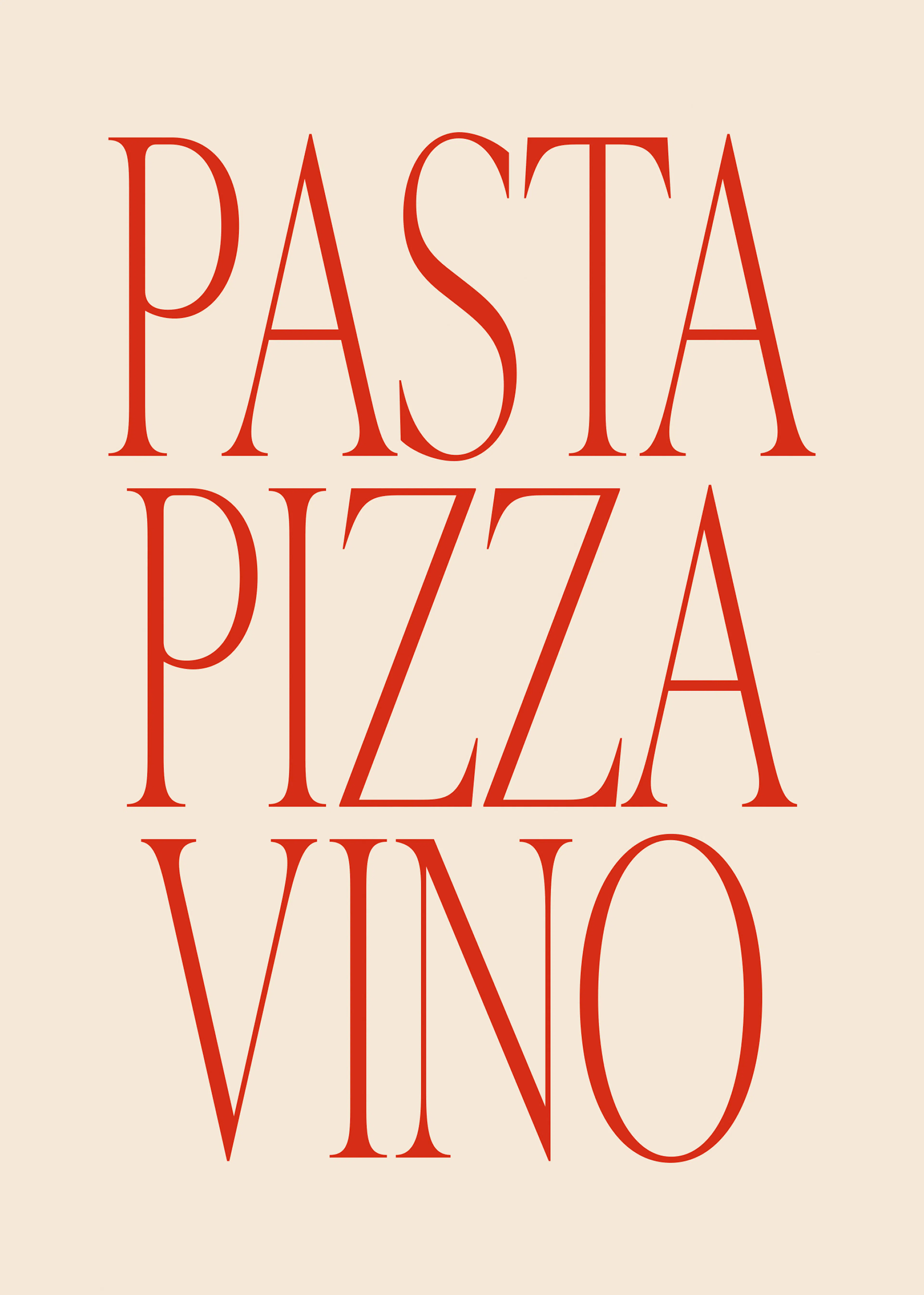 Pasta Pizza Vino Poster 0
