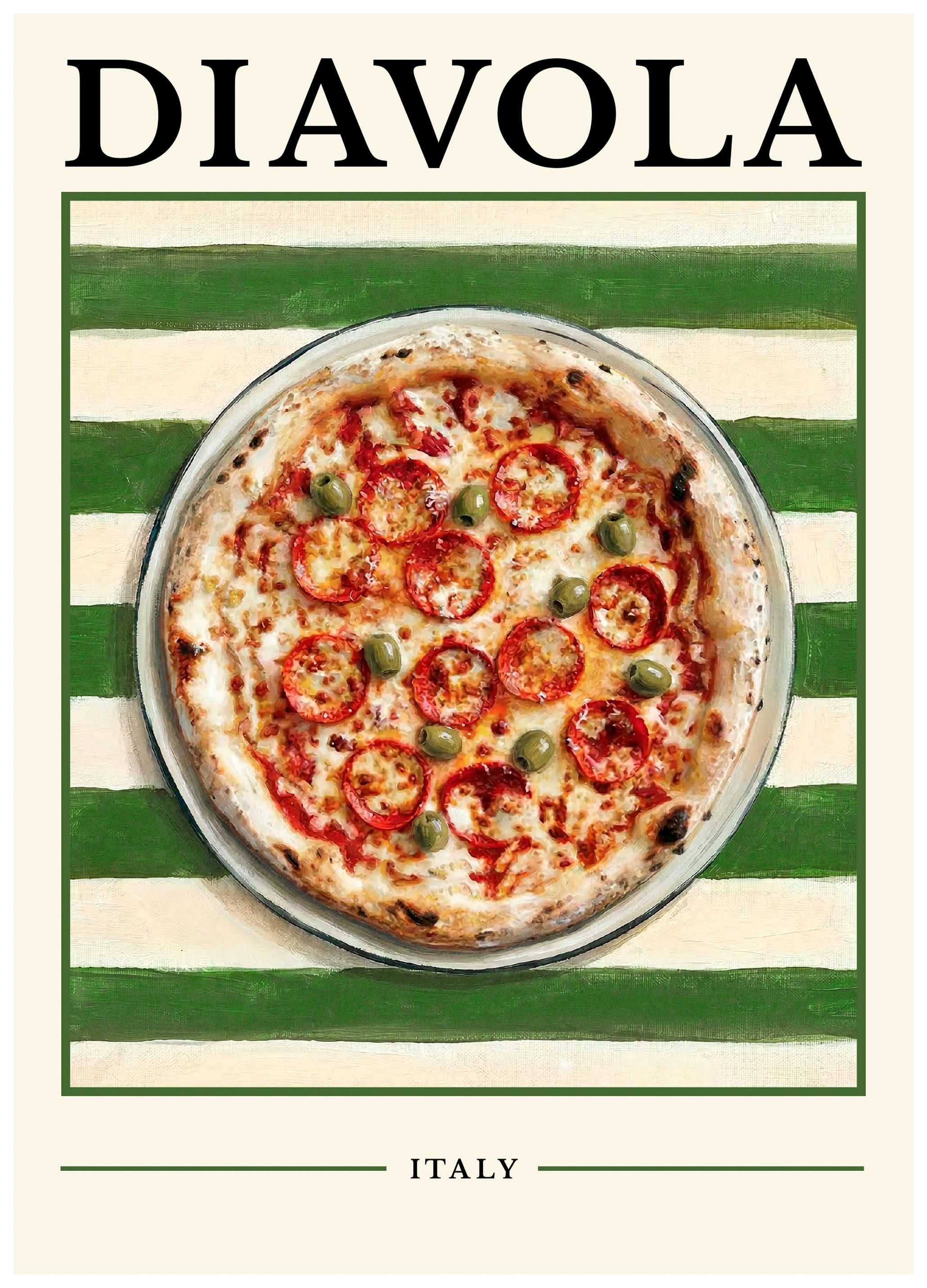Diavola Pizza Poster (50x70 cm) - Poster Store