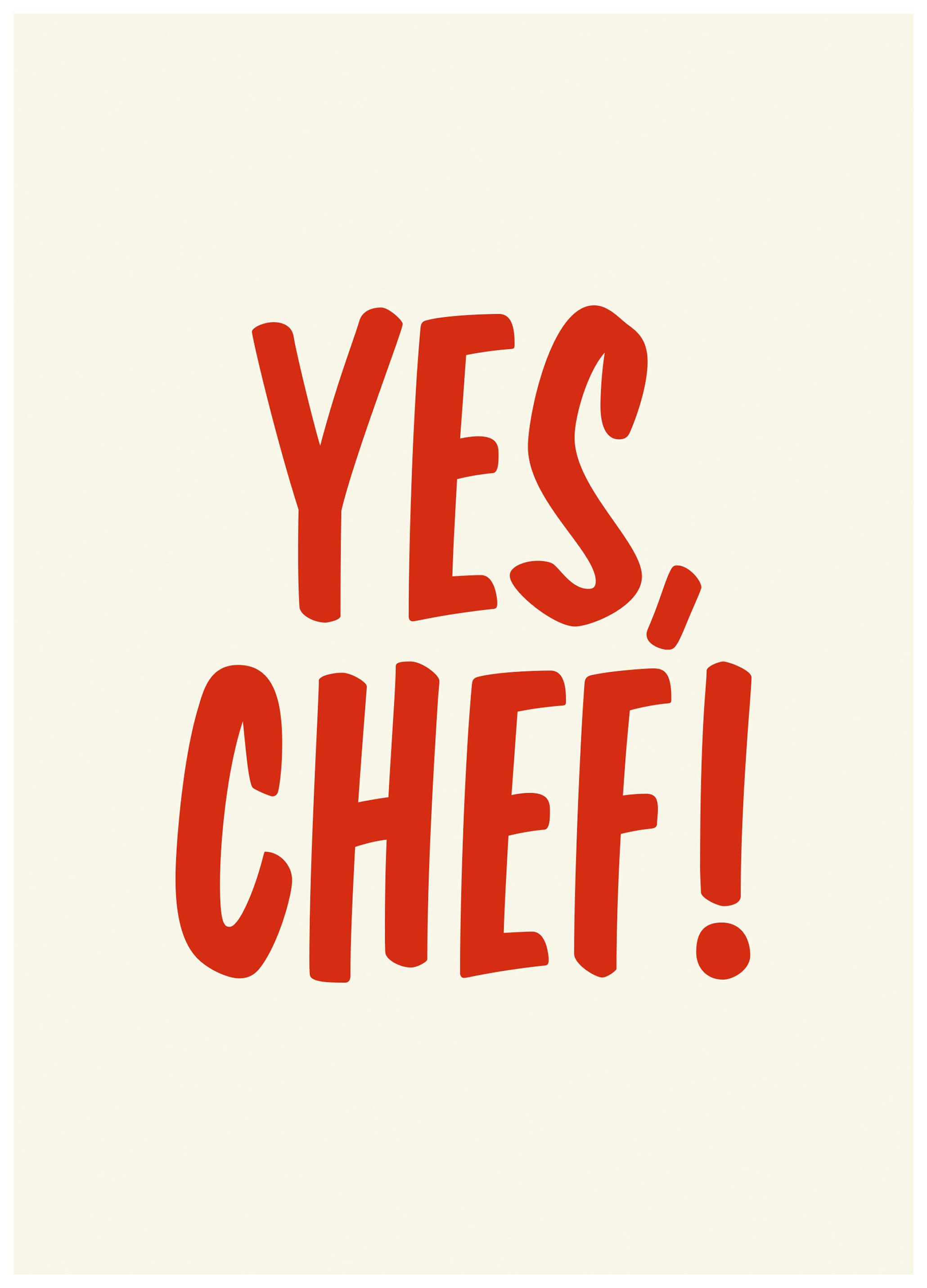 Yes Chef Poster (70x100 cm) - Poster Store