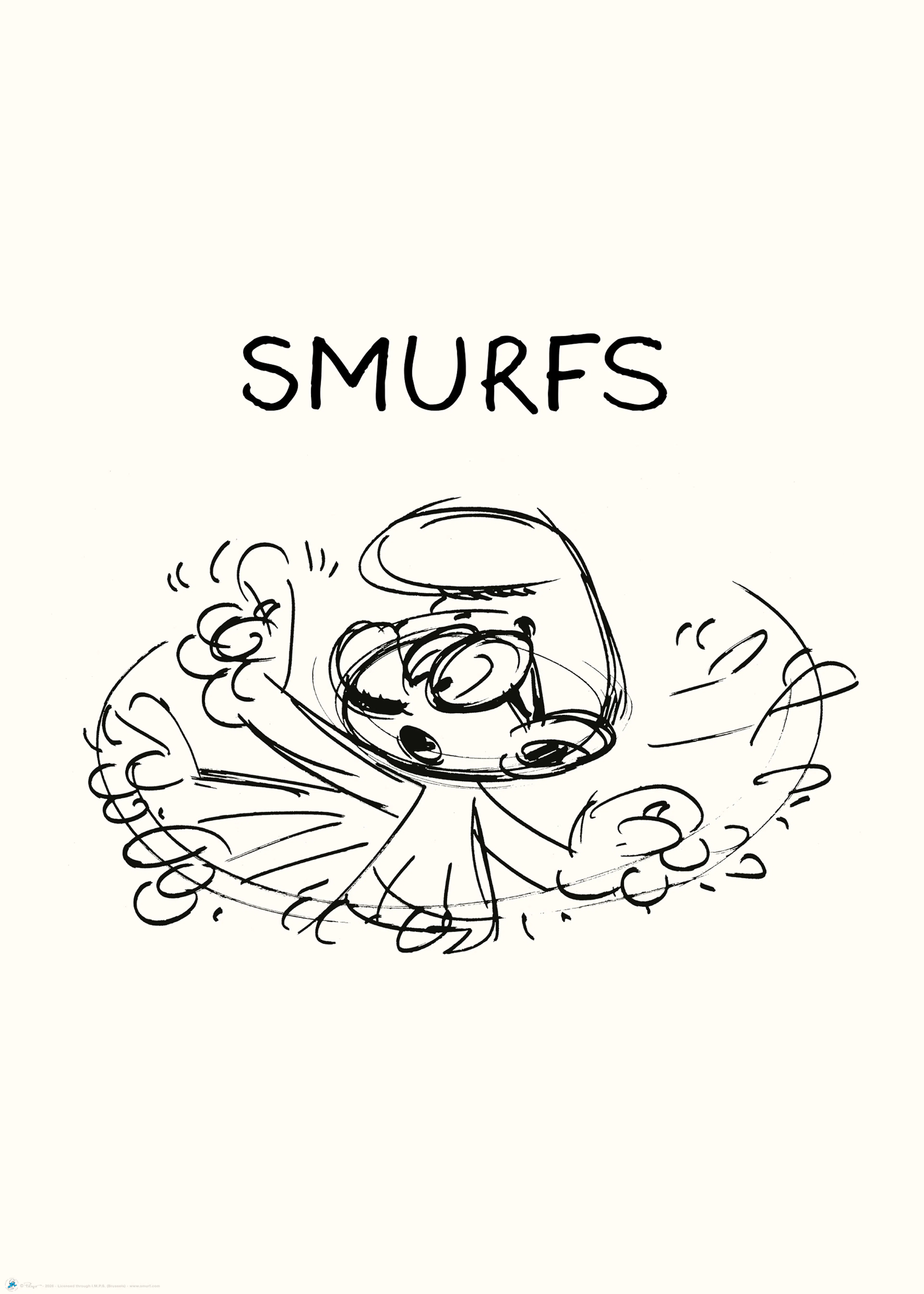The Smurfs Brainy Vintage Poster 0