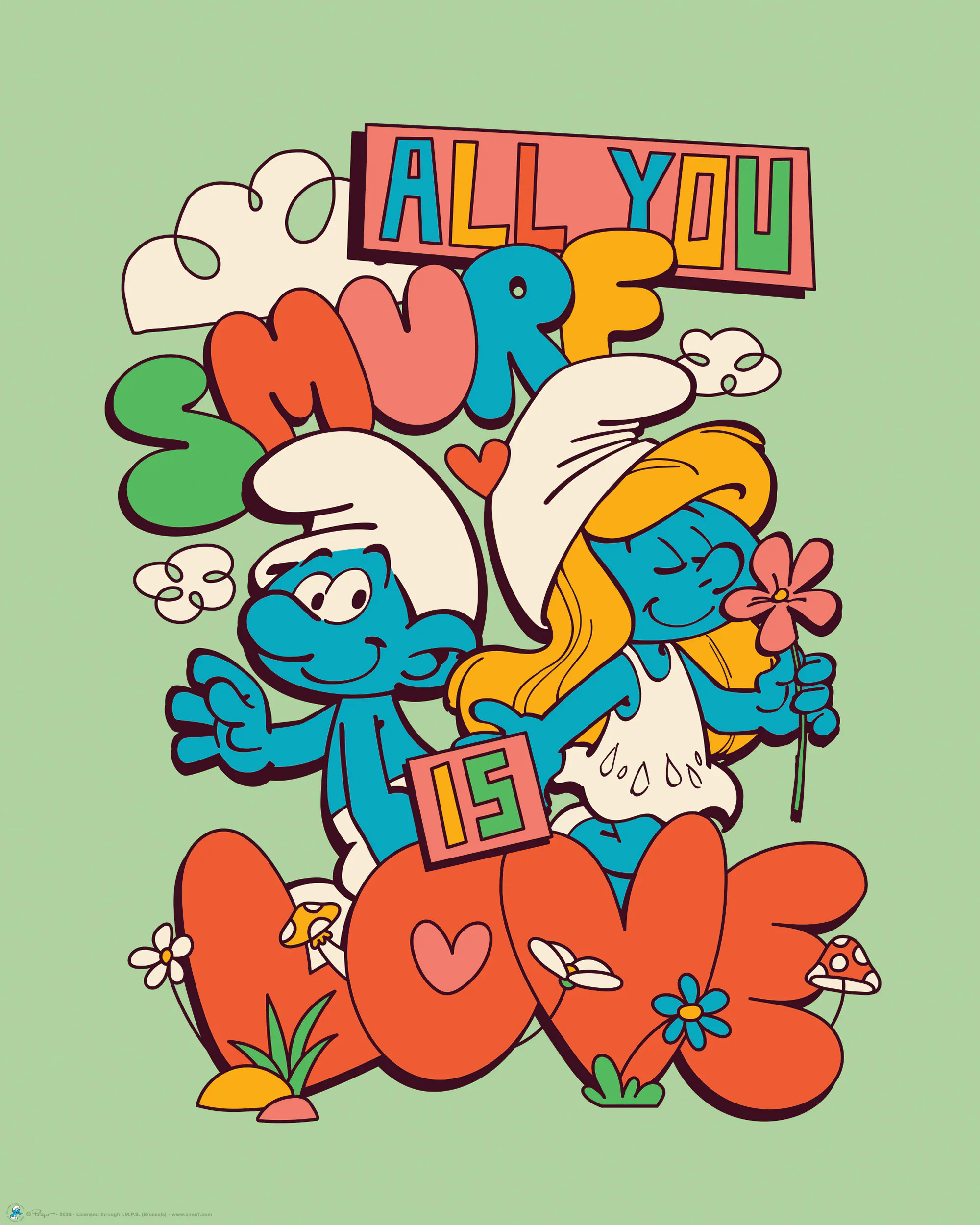De Smurfen Liefde Poster 0