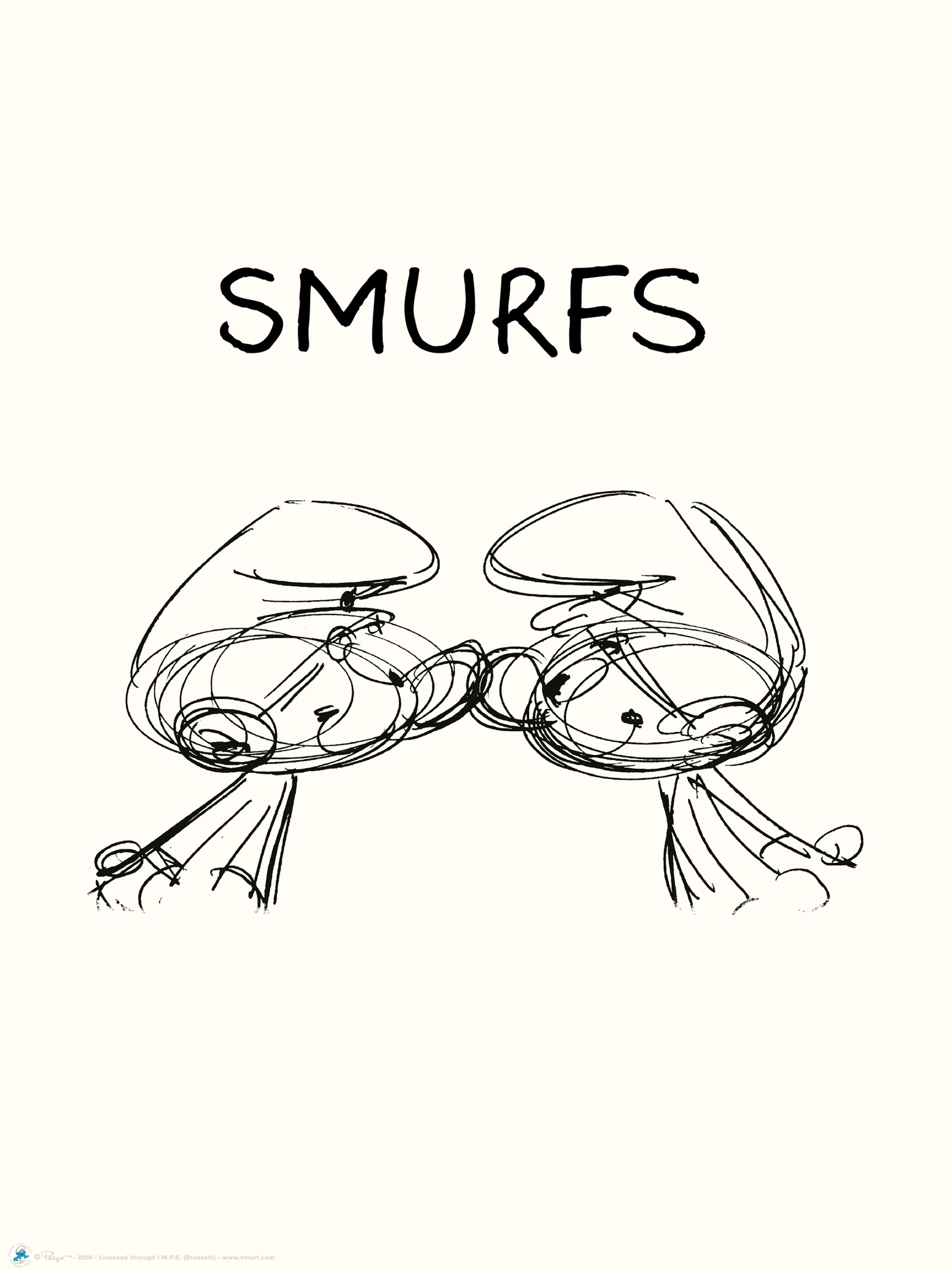 The Smurfs Par Vintage Plakat 0