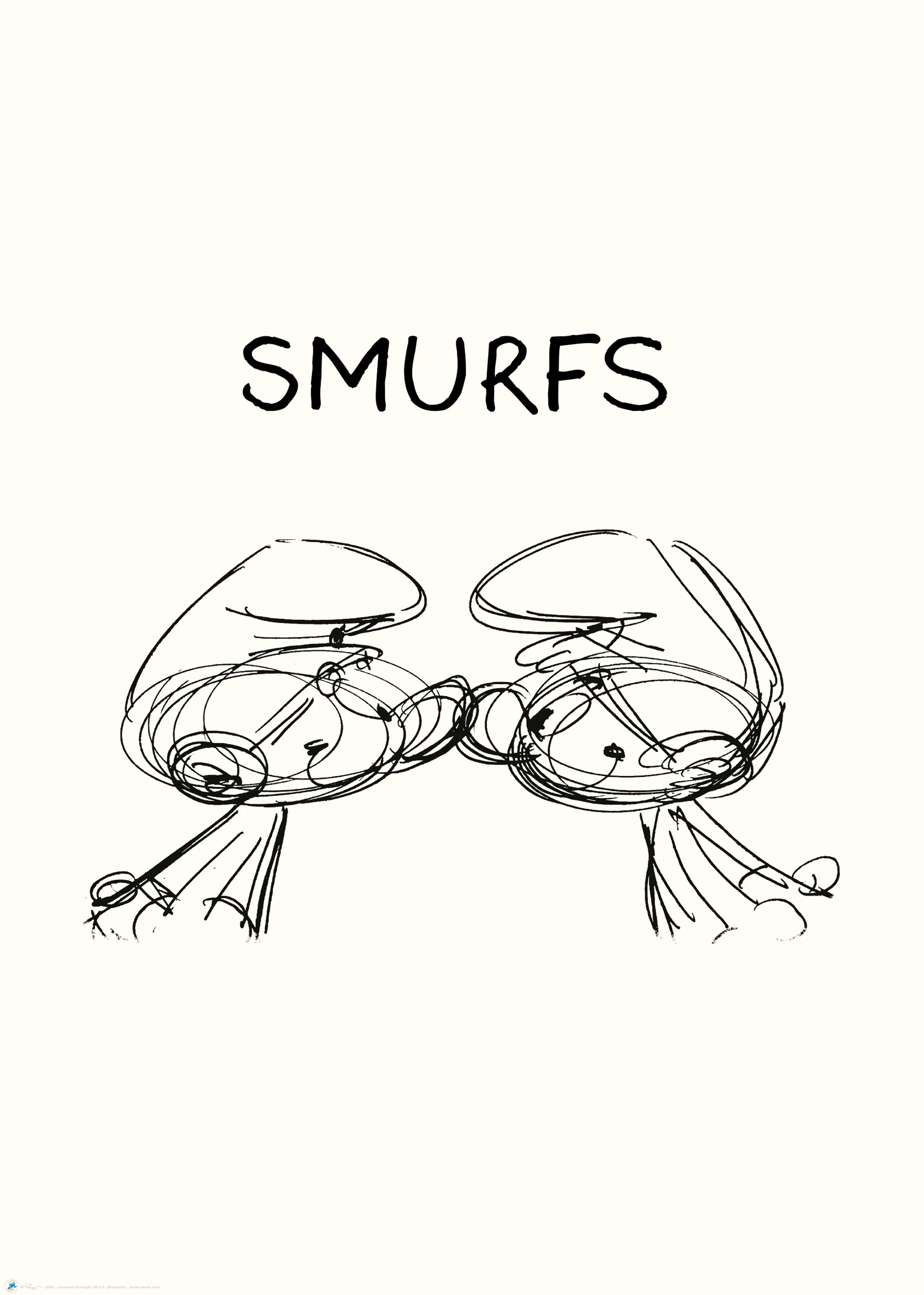 The Smurfs Pair Vintage Poster 0