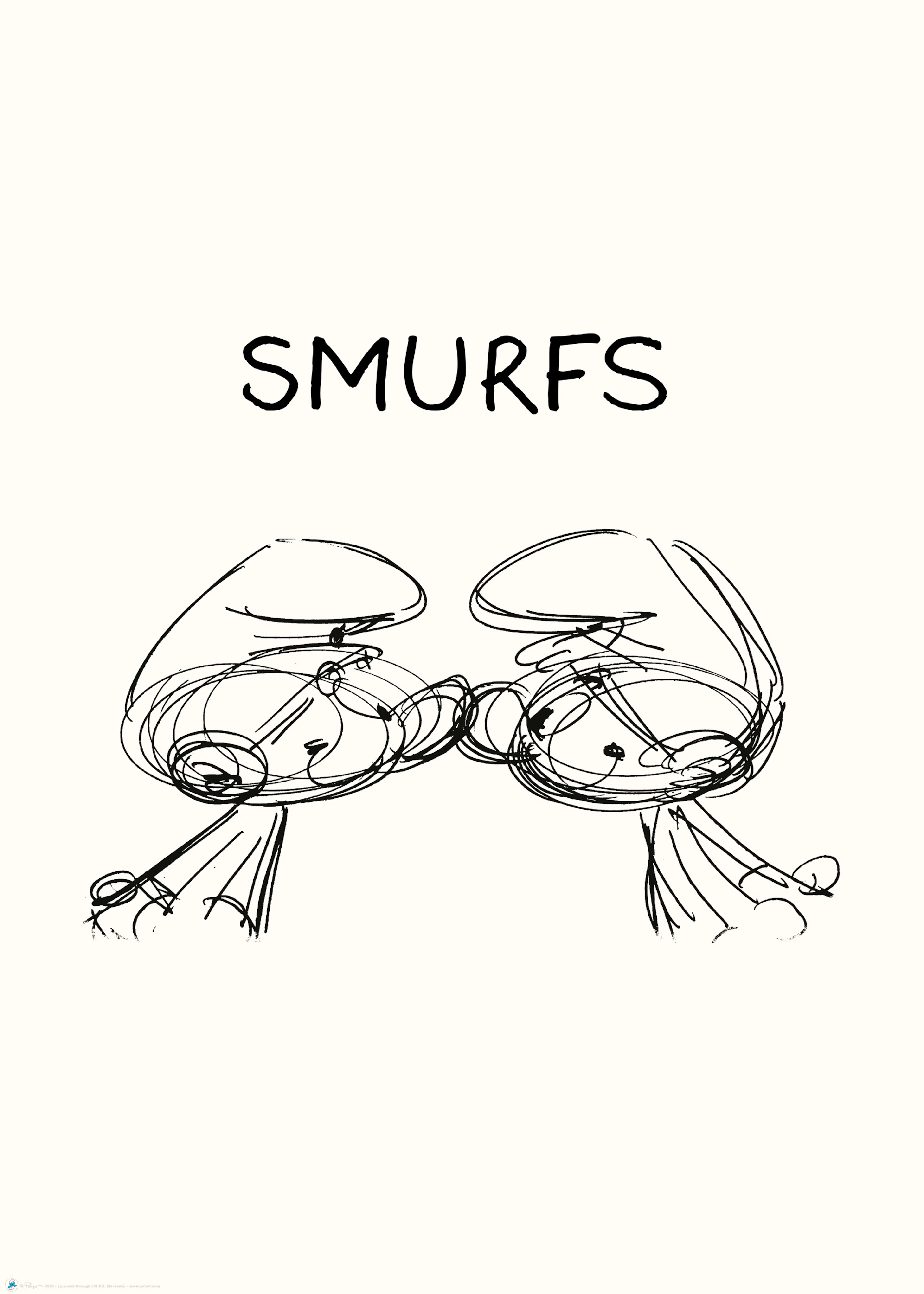 The Smurfs Pair Vintage Poster 0