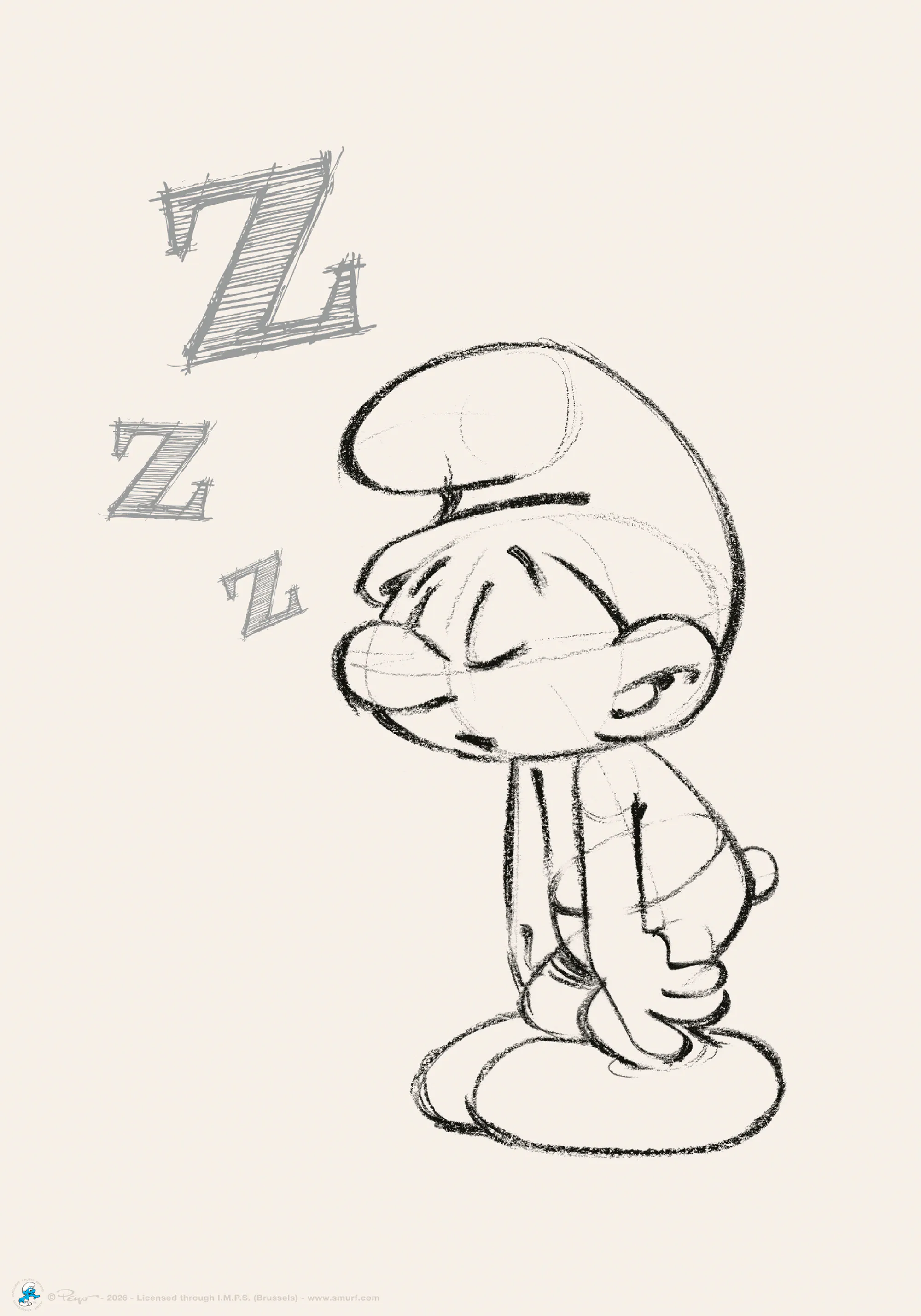 The Smurfs Sleepy Vintage Plakat 0