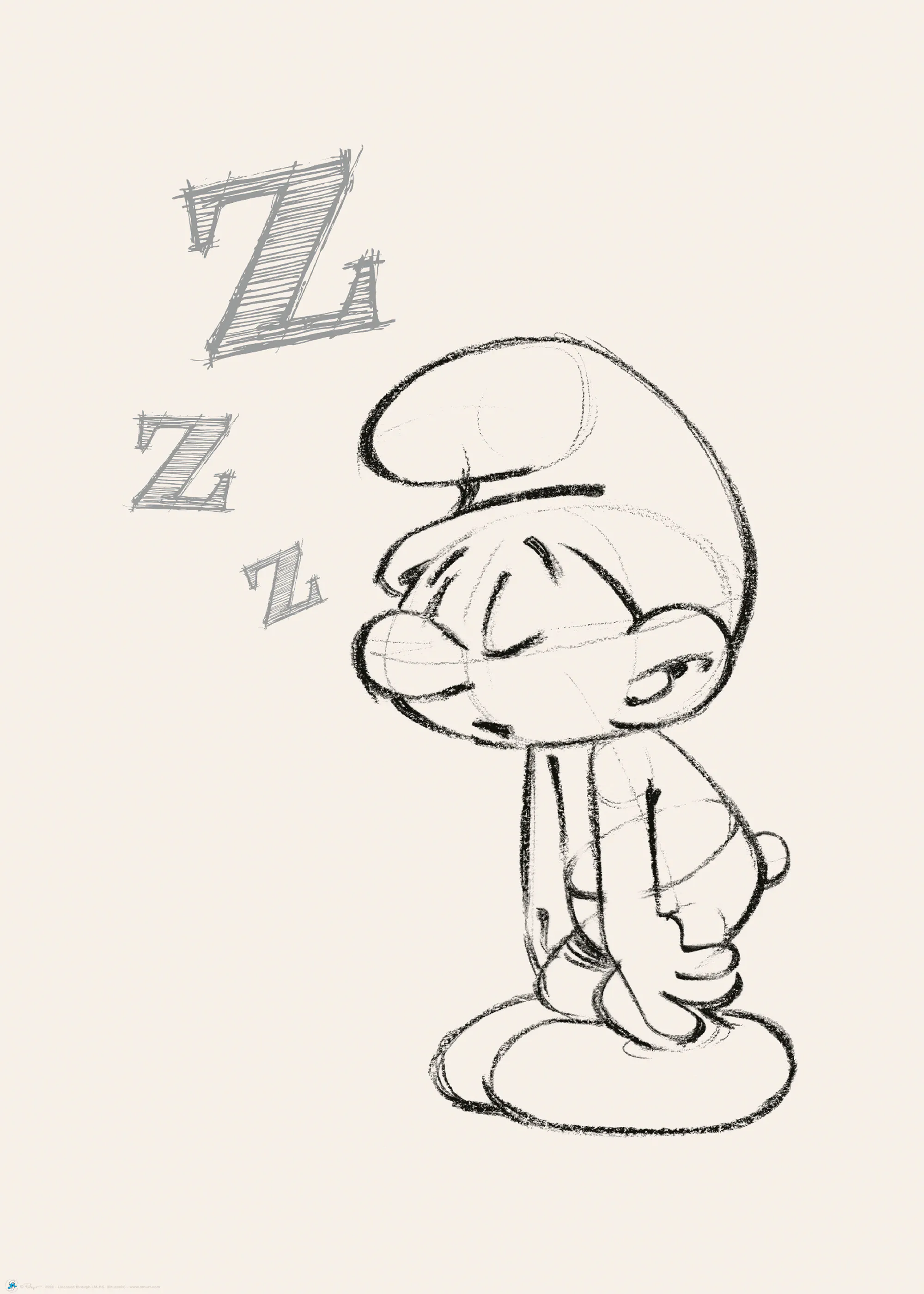 The Smurfs Sleepy Vintage Poster 0