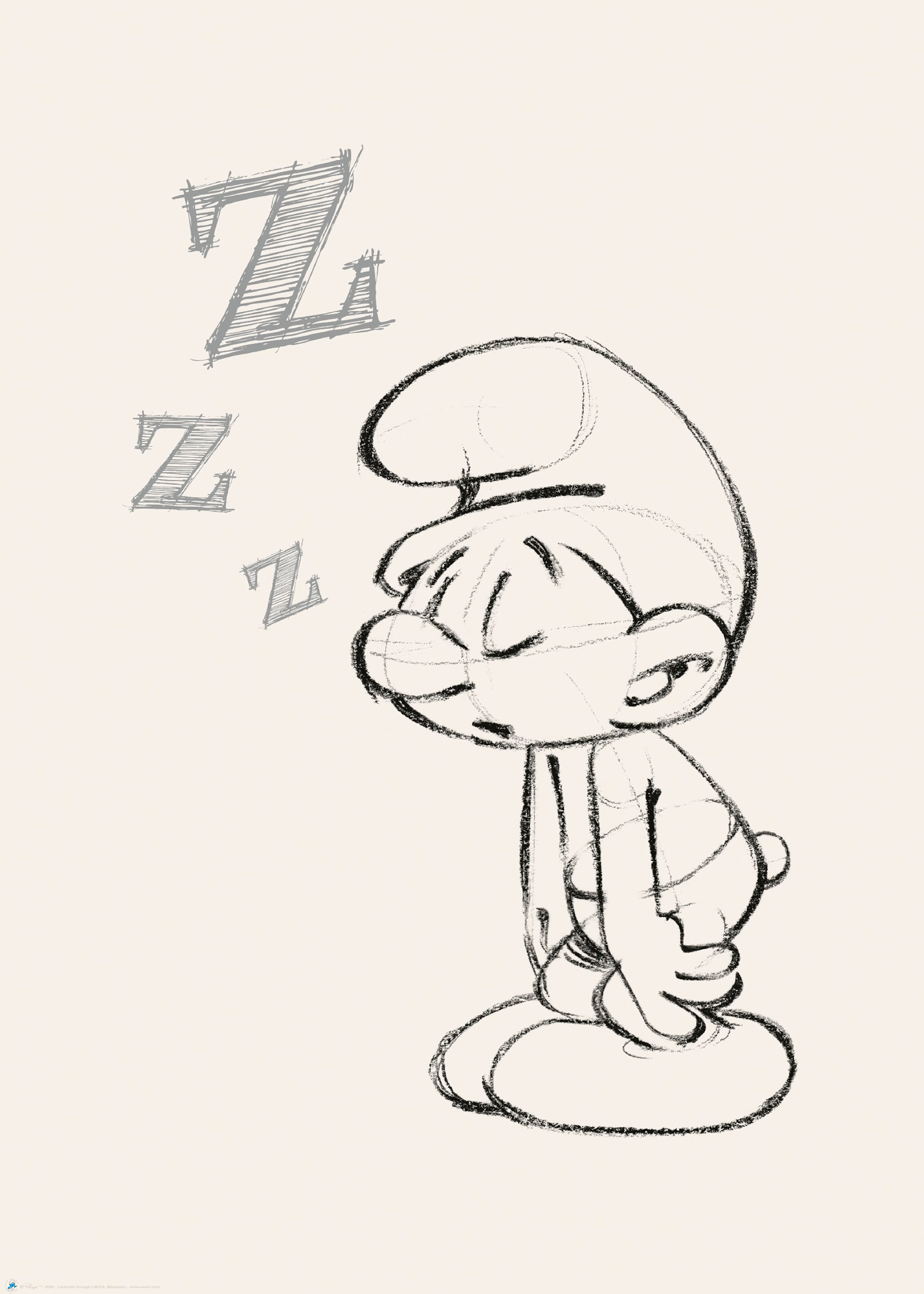 The Smurfs Sleepy Vintage Poster 0