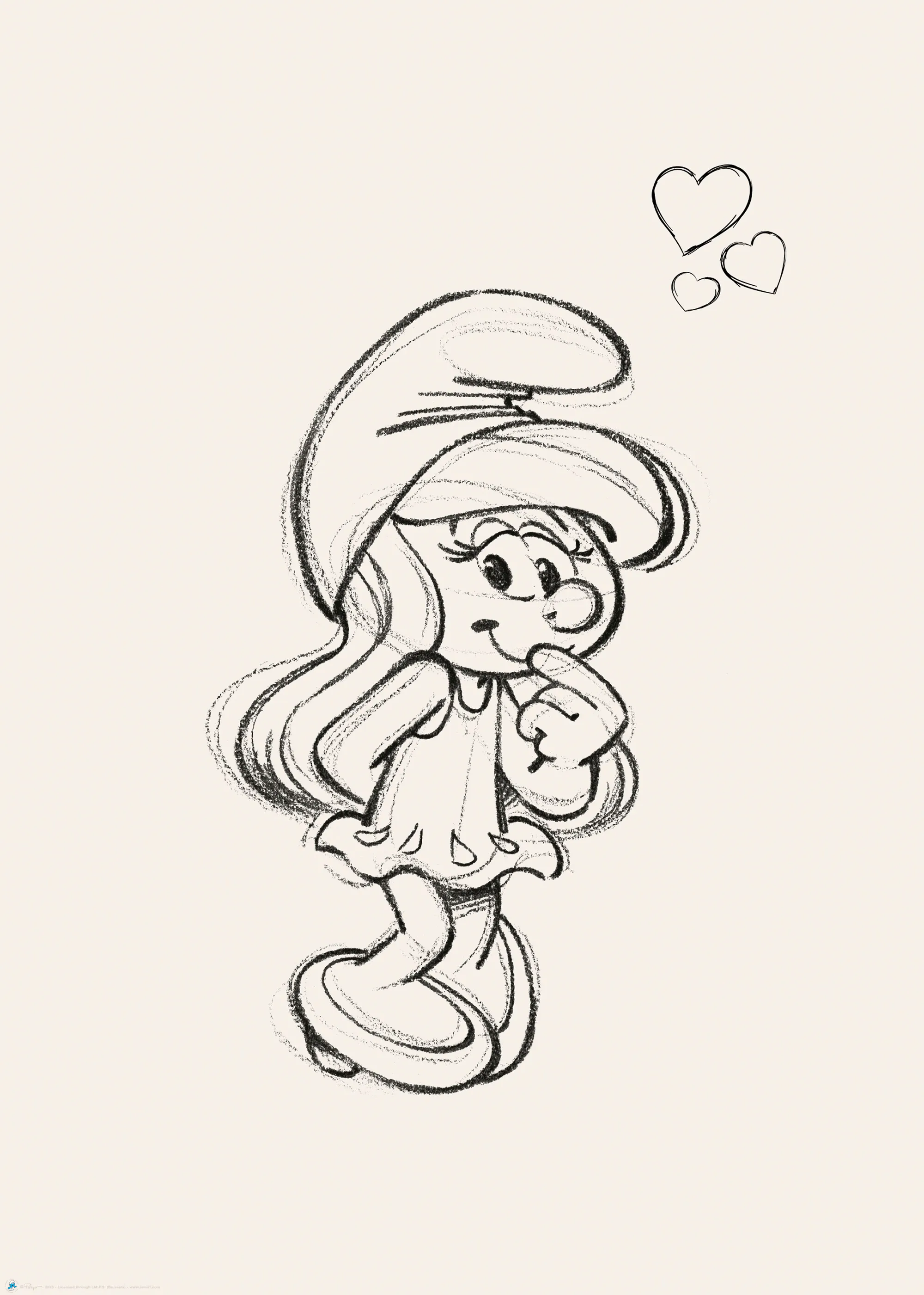 The Smurfs Smurfette Vintage Poster 0