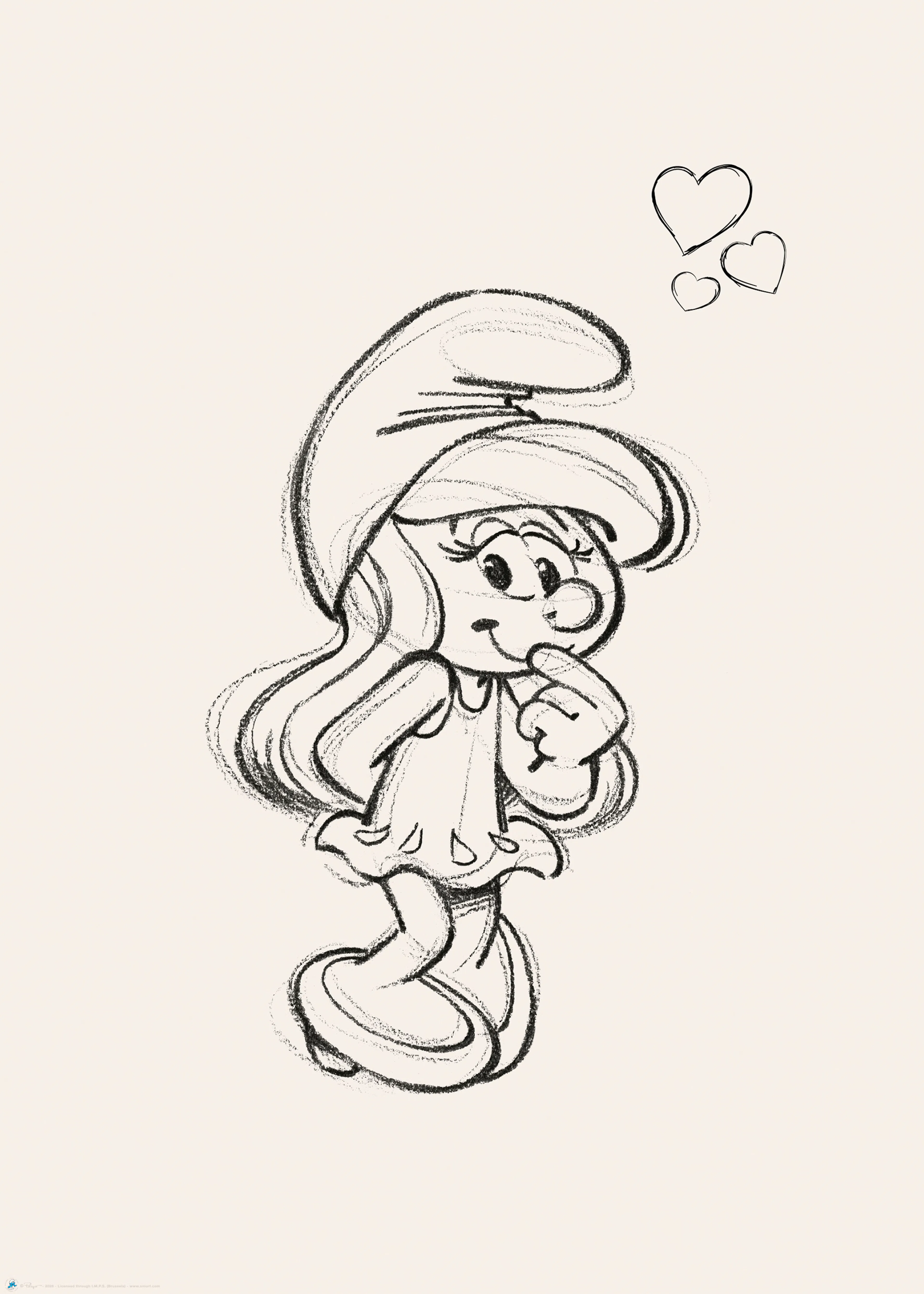 The Smurfs Smurfette Vintage Poster 0