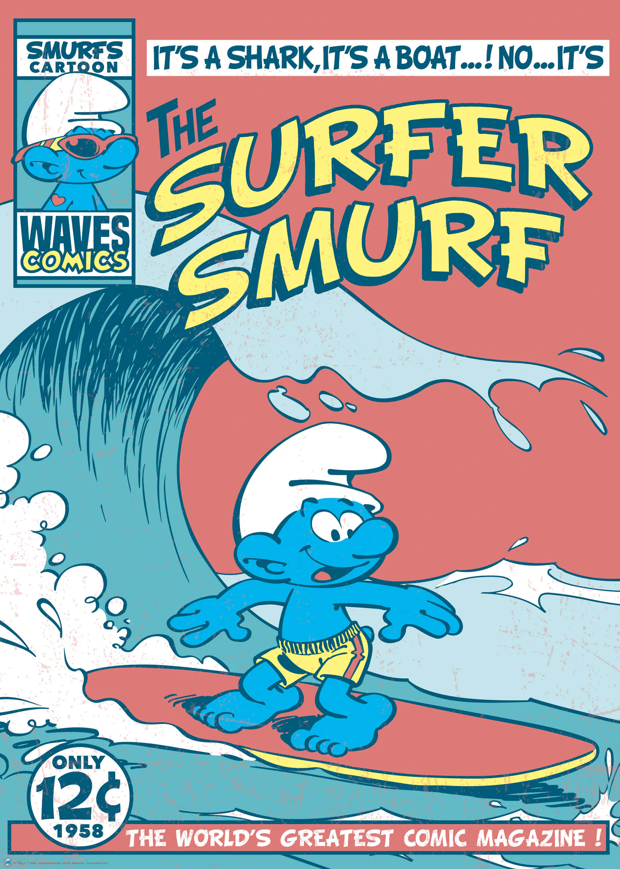 The Smurfs Surfer Smurf Poster 0