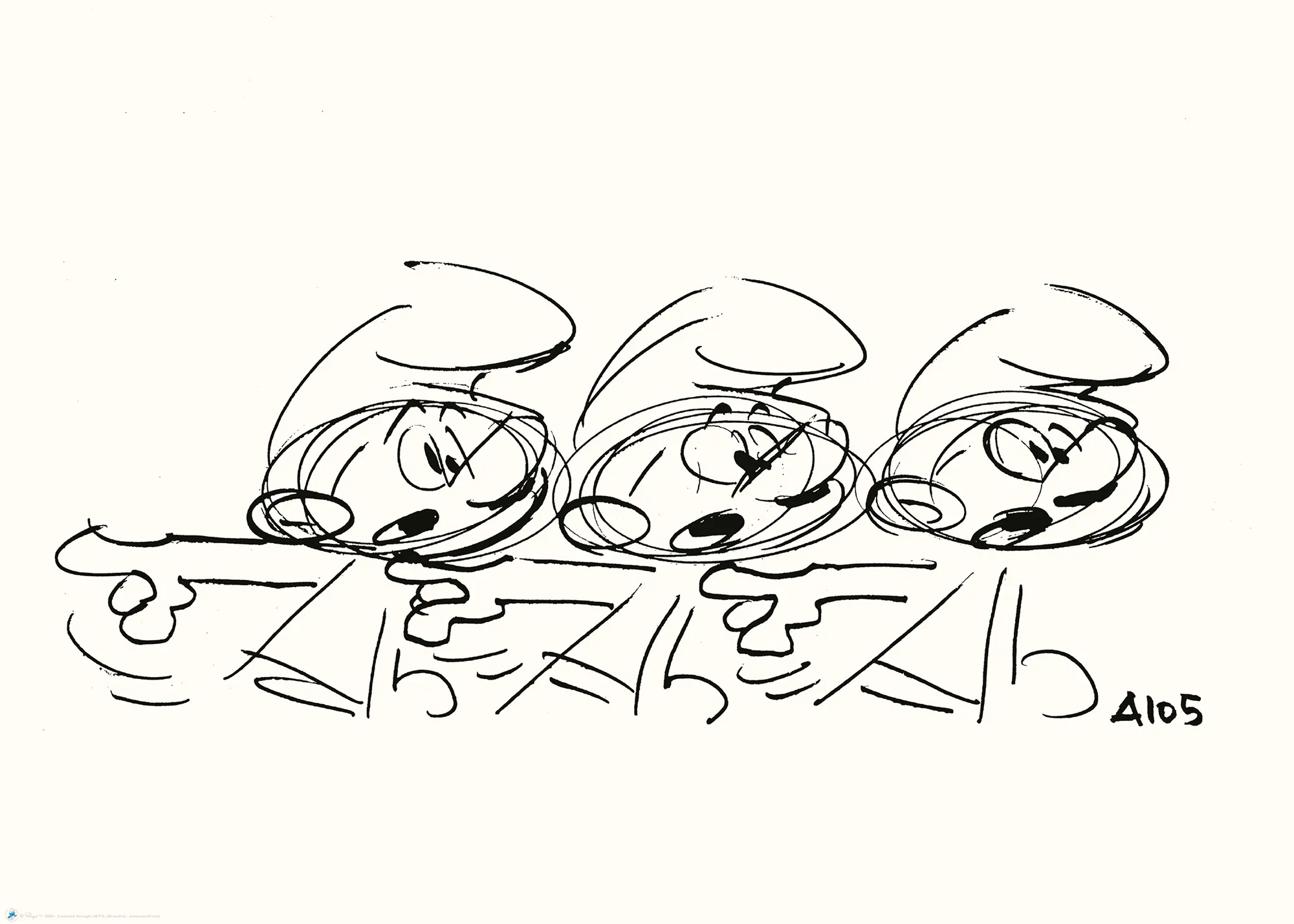 The Smurfs Vintage Sketches Poster 0