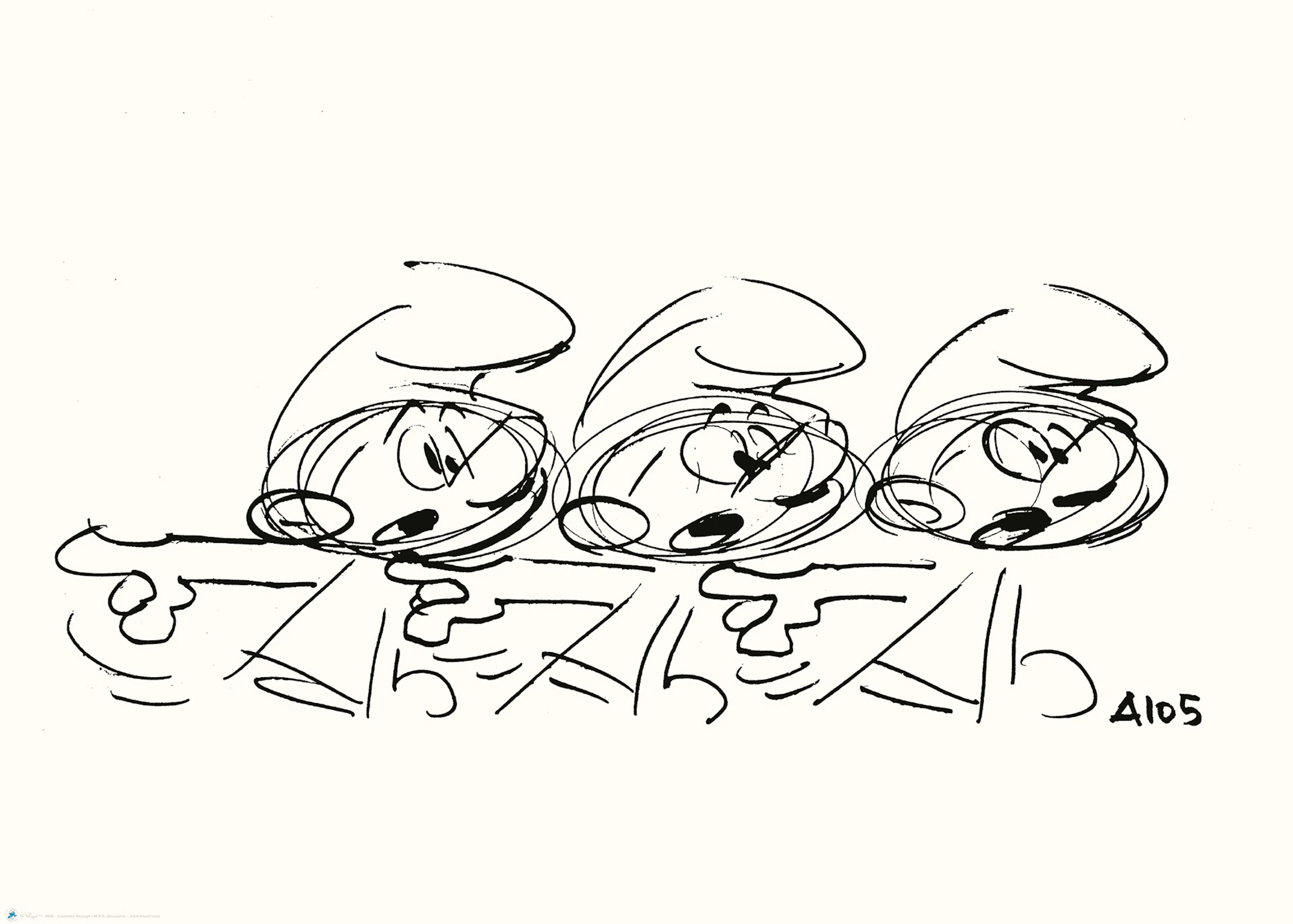 The Smurfs Vintage Sketches Poster 0