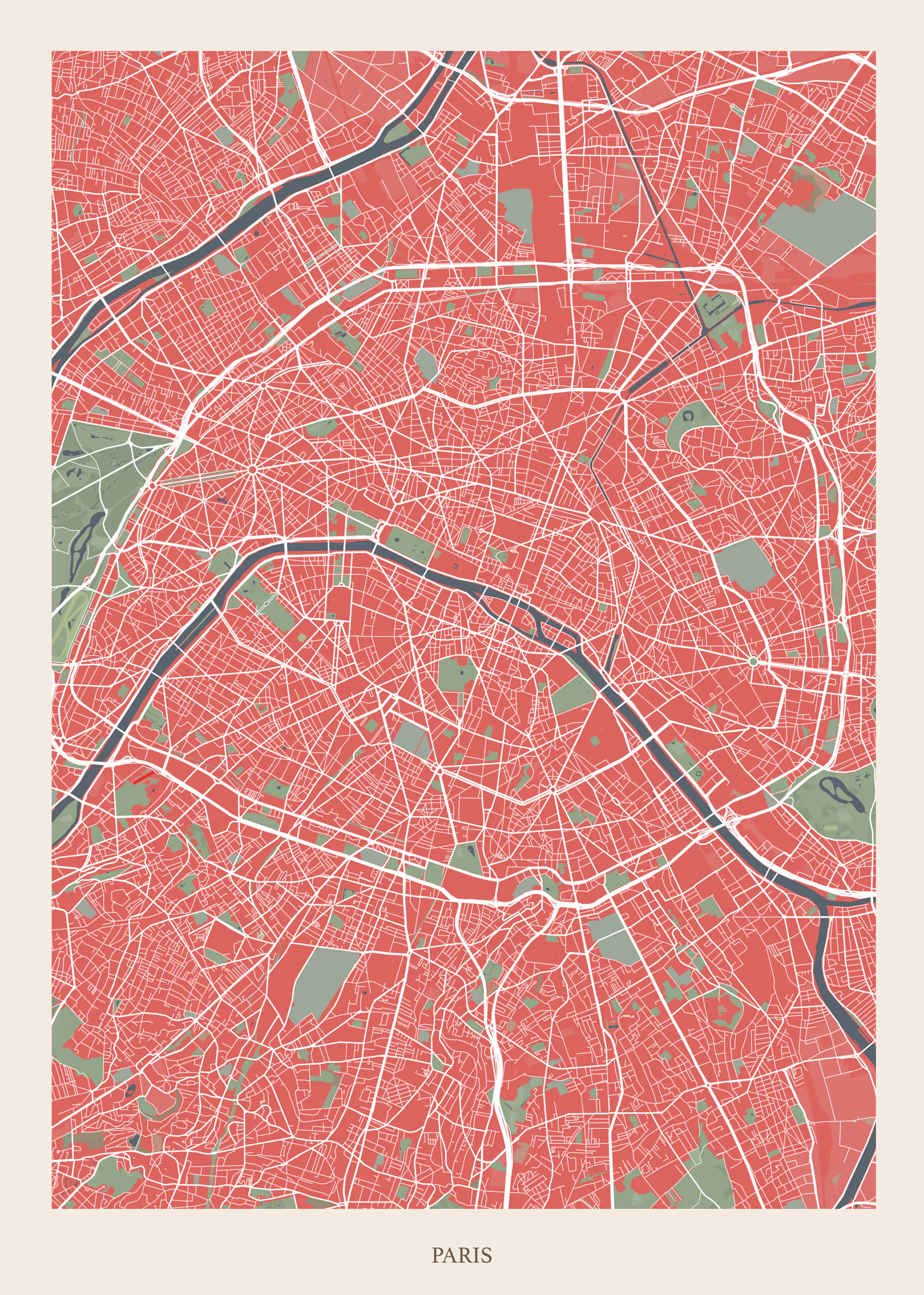 Hartă Paris Poster 0