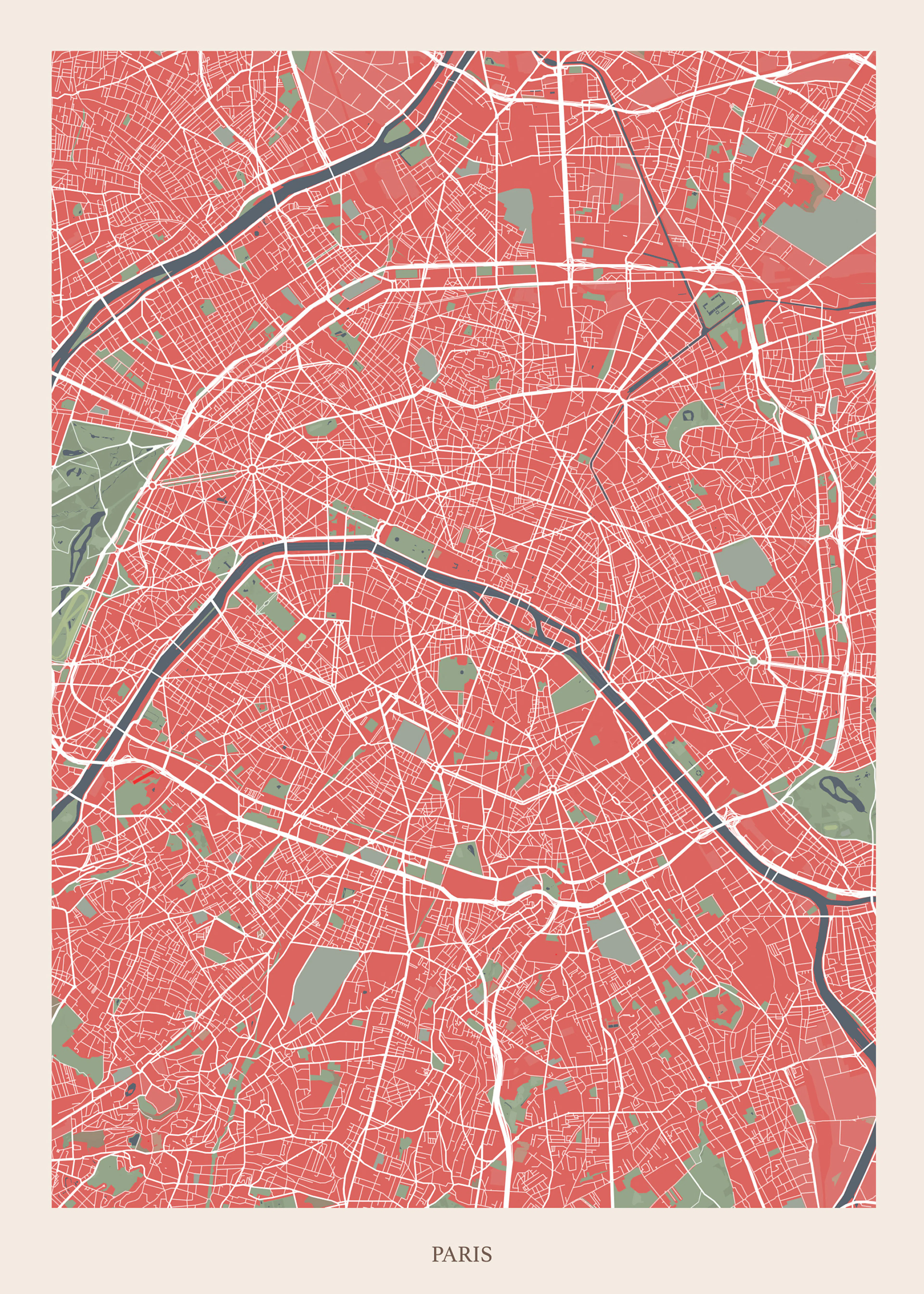Paris Map Poster 0
