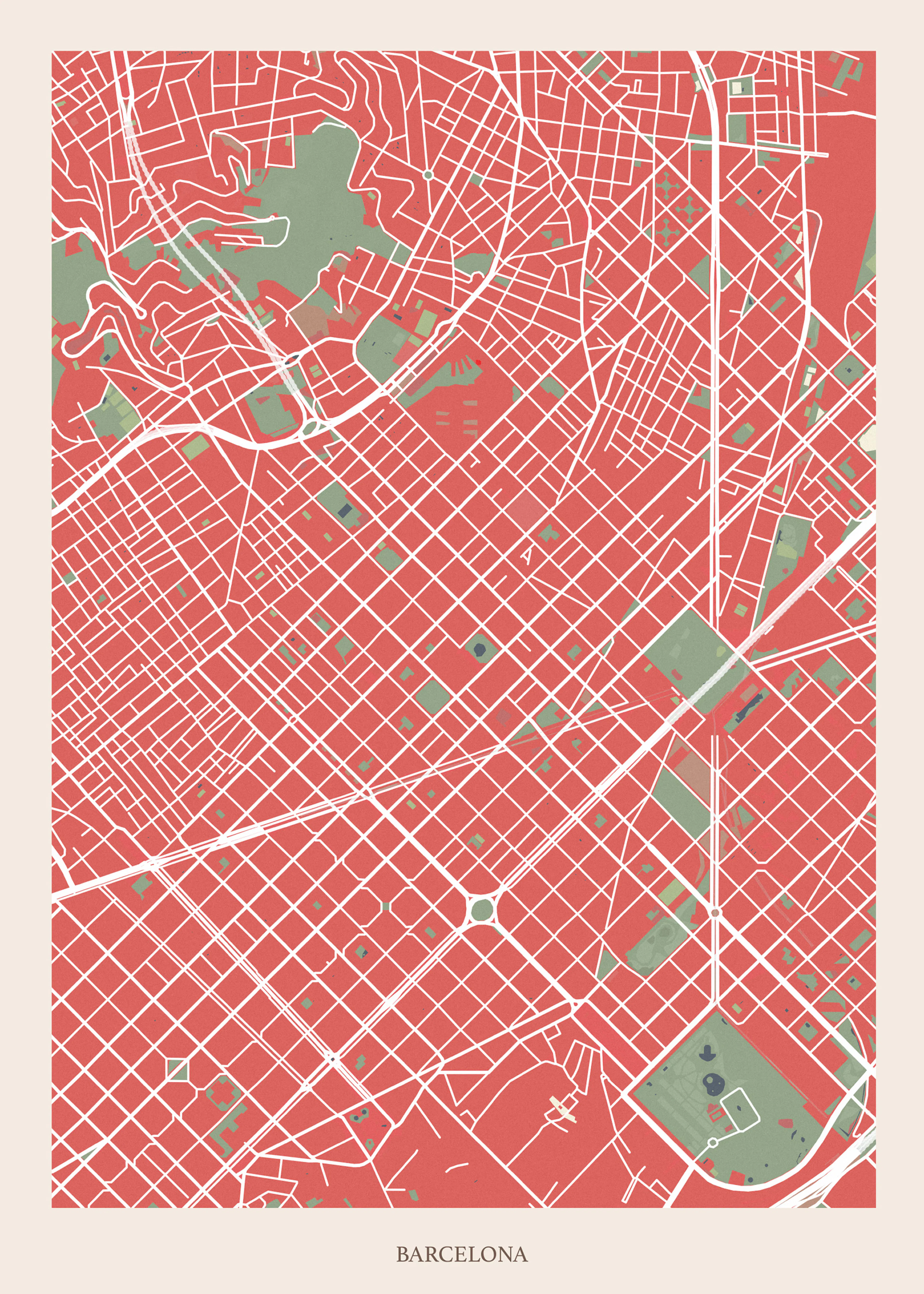 Barcelona Map Poster 0