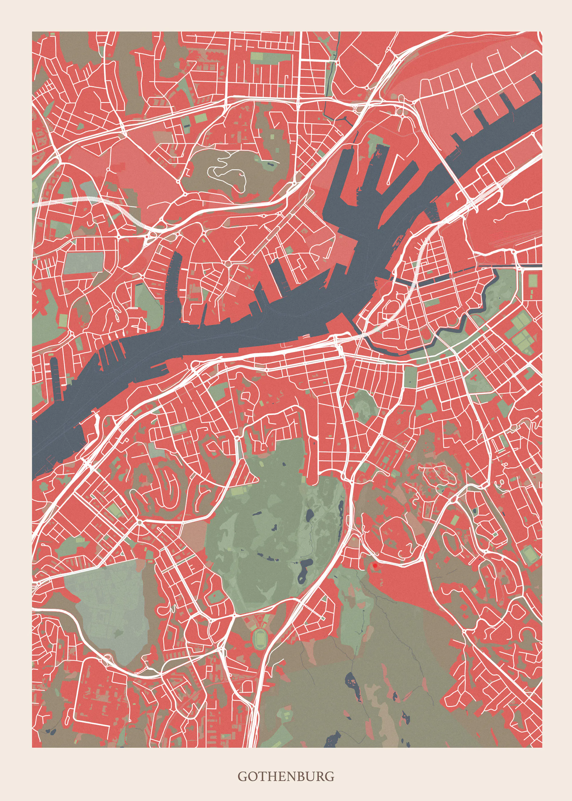 Hartă Gothenburg Poster 0