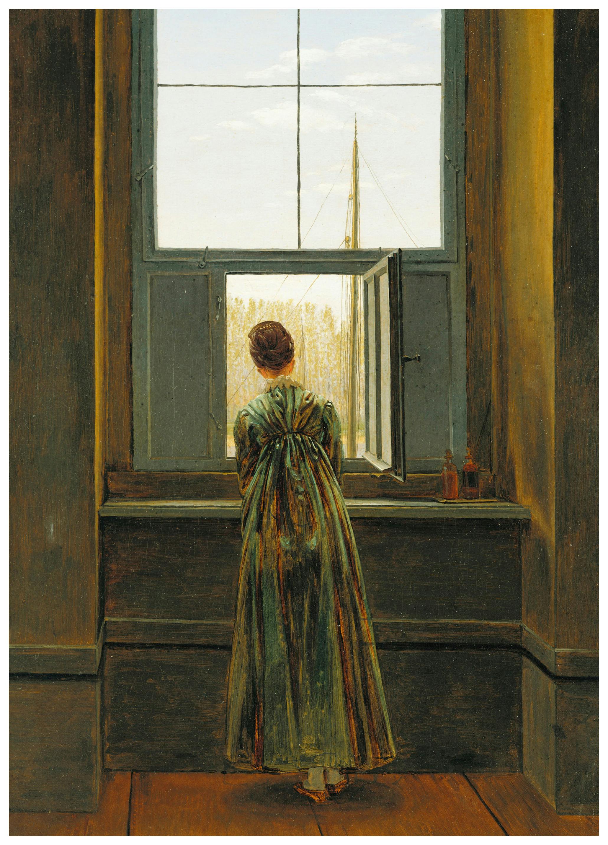 Caspar David Friedrich - Donna alla Finestra Poster (70x100 cm) - Poster Store