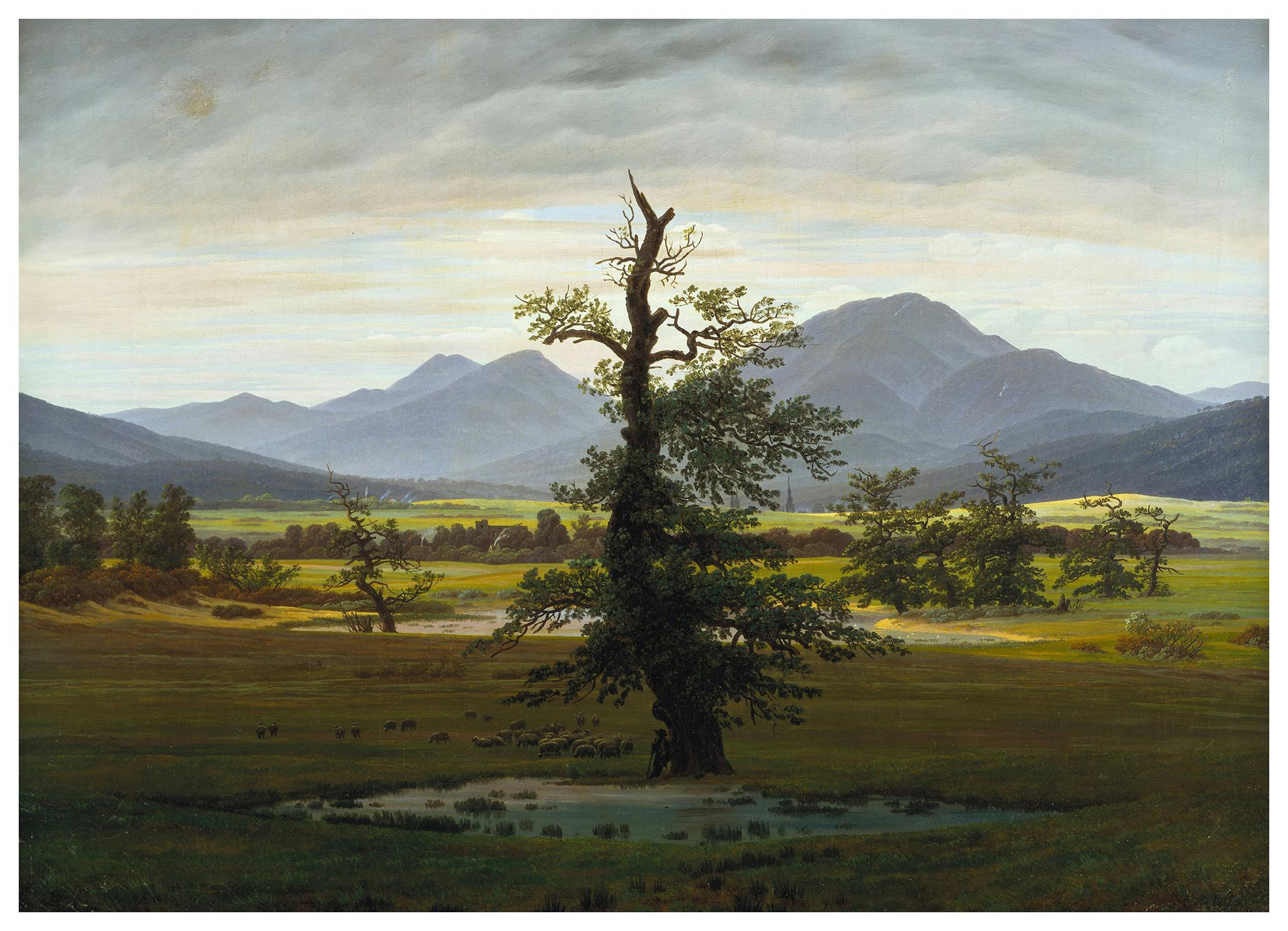 Caspar David Friedrich - Village Landscape in Morning Light Poster (70x100 cm) - Poster Store