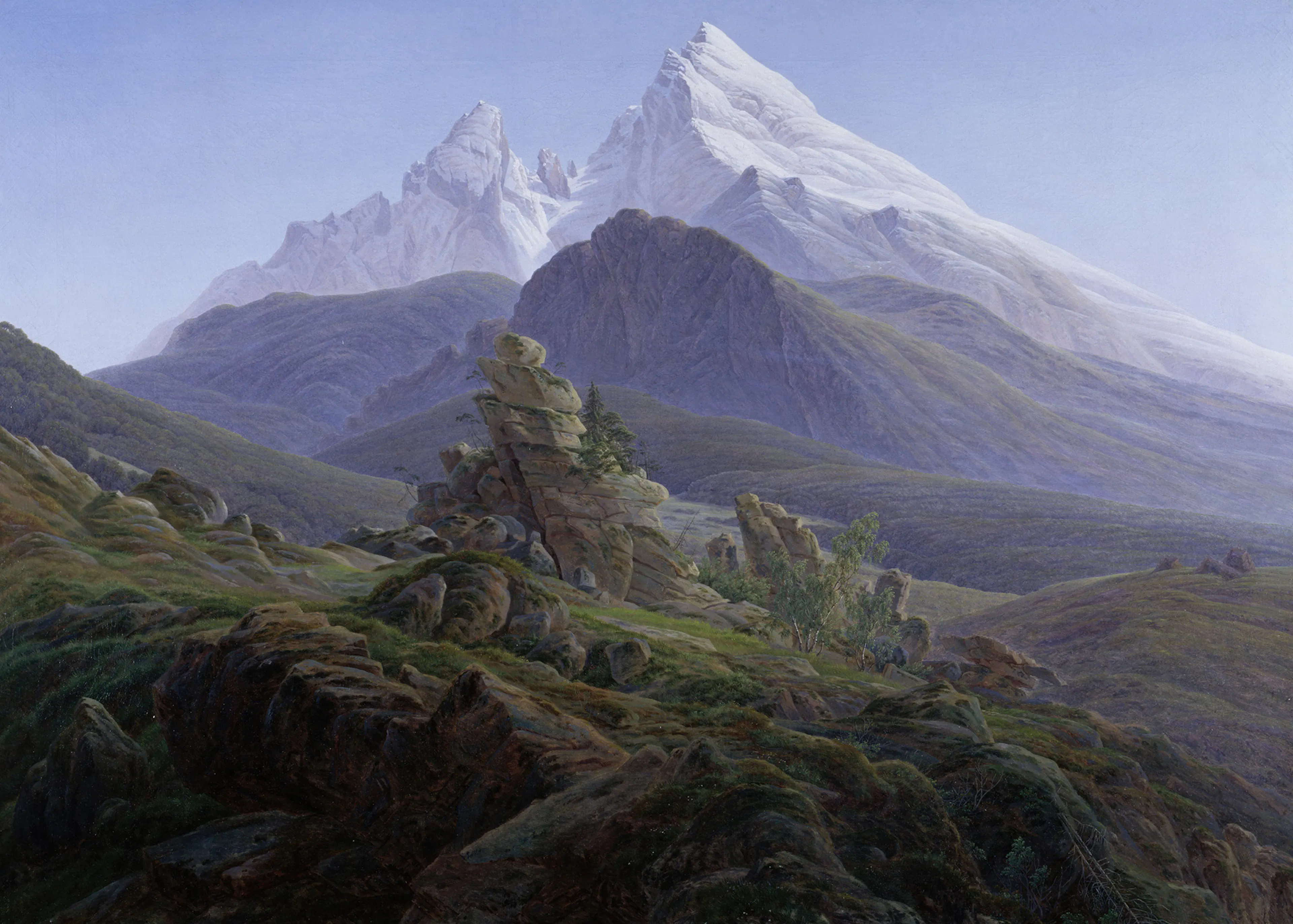 Caspar David Friedrich - Der Watzmann Poster 0