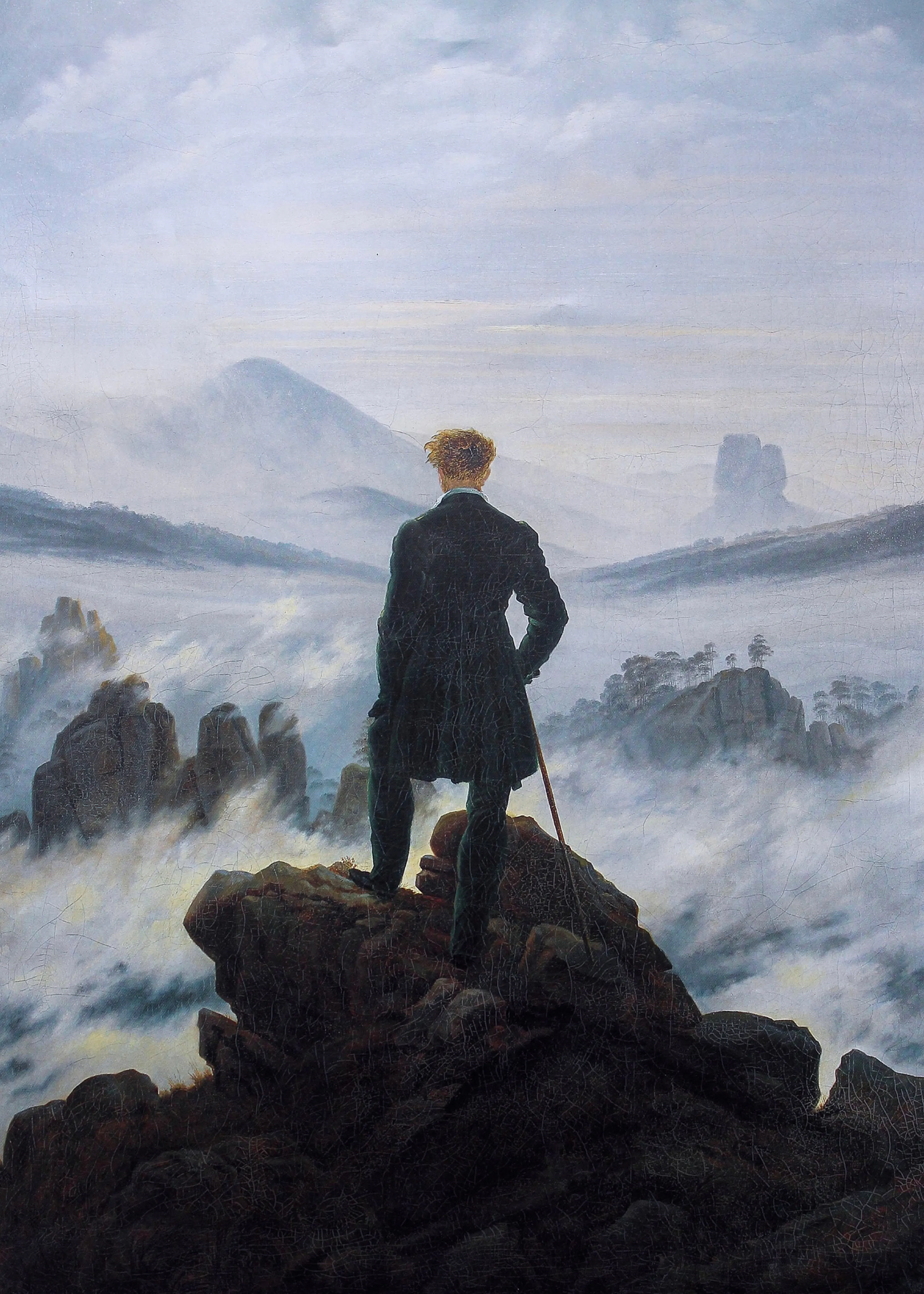 Caspar David Friedrich - Caminante sobre el Mar de Niebla II Póster 0