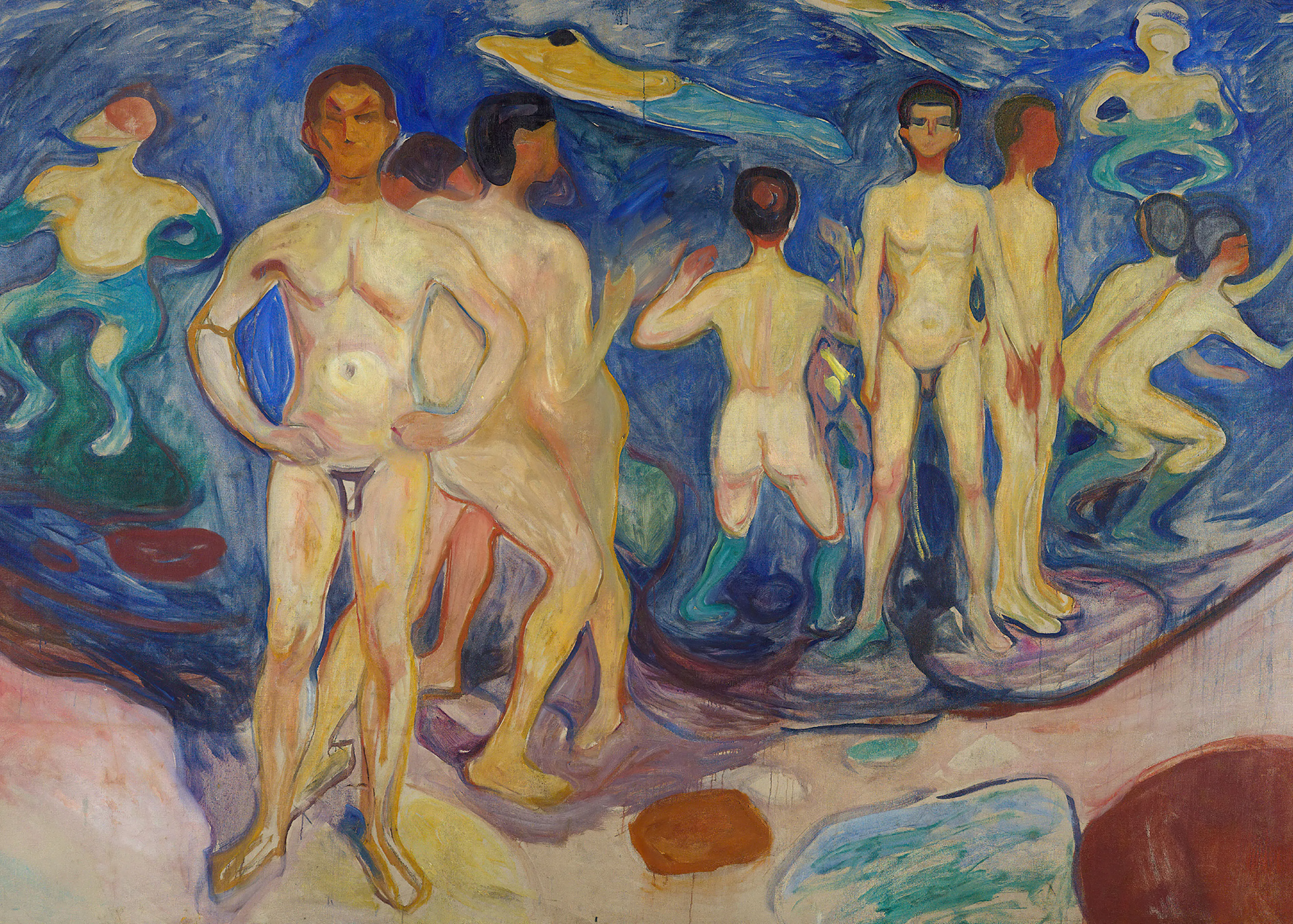 Edvard Munch - Badende junge Männer Poster 0