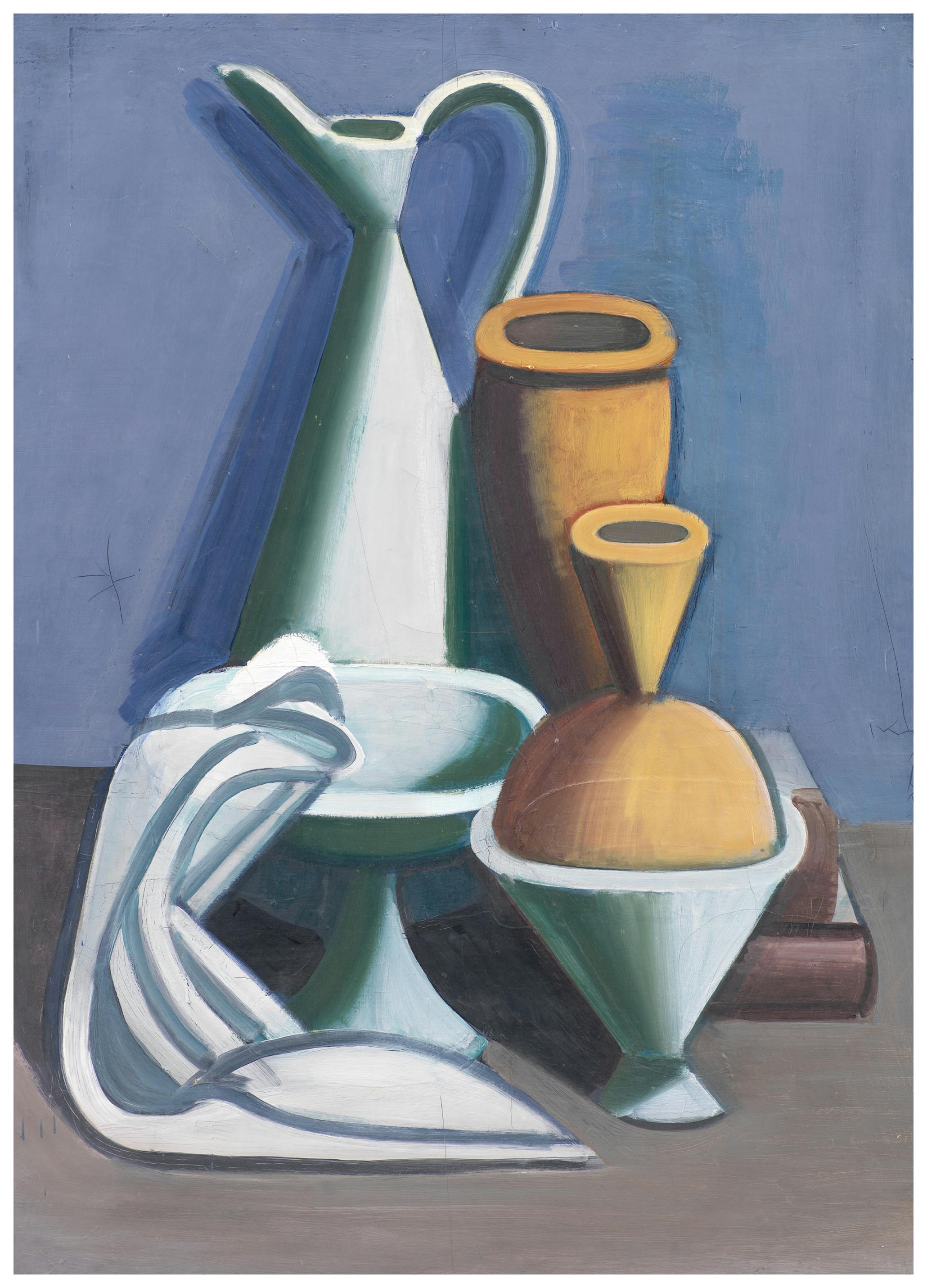 Vilhelm Lundstrøm - Arrangement mit Gießkanne, Handtuch und Krügen Poster (100x150 cm) - Poster Store