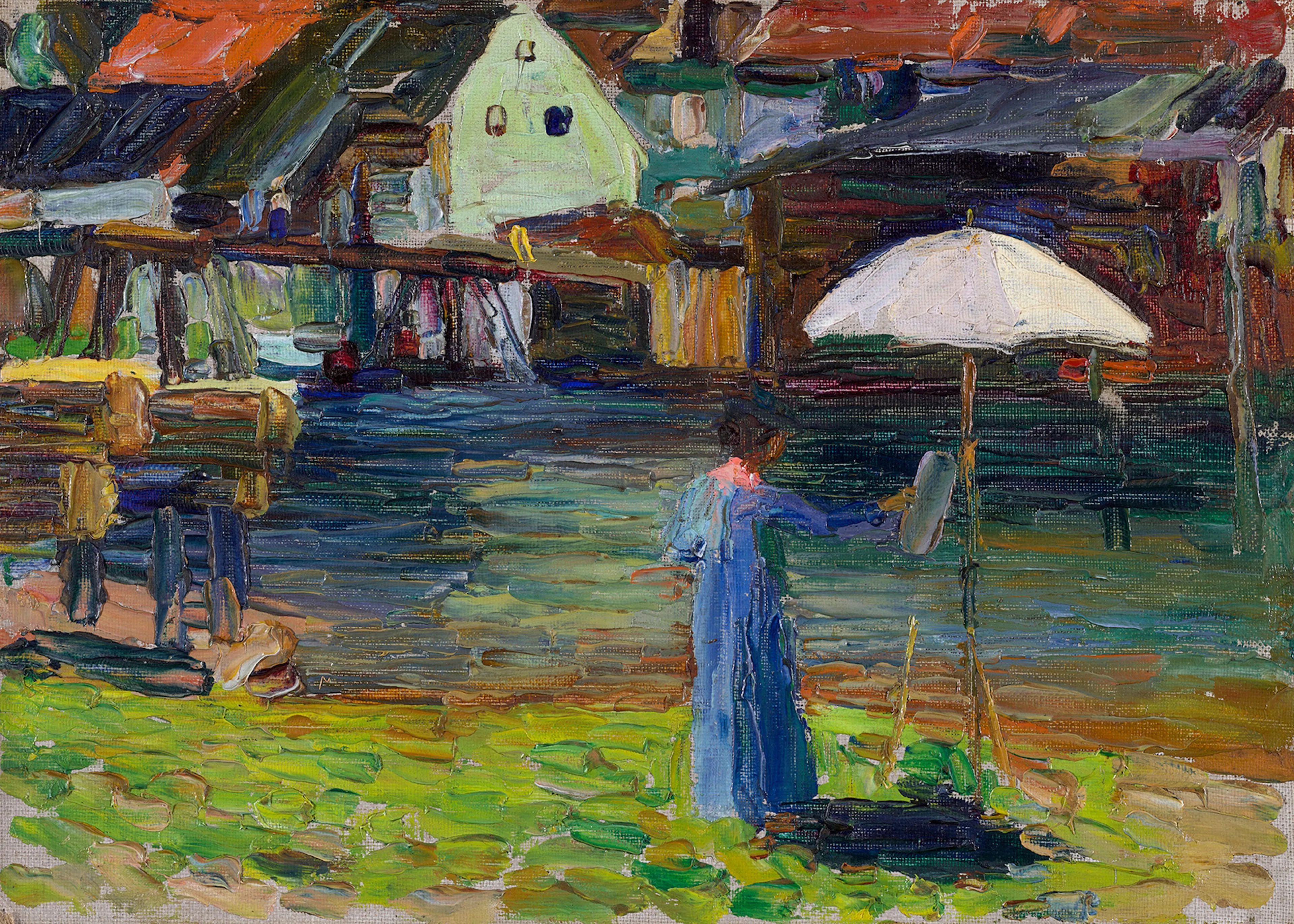 Wassily Kandinsky - Kallmünz Gabriele Münter Painting I Plakat 0