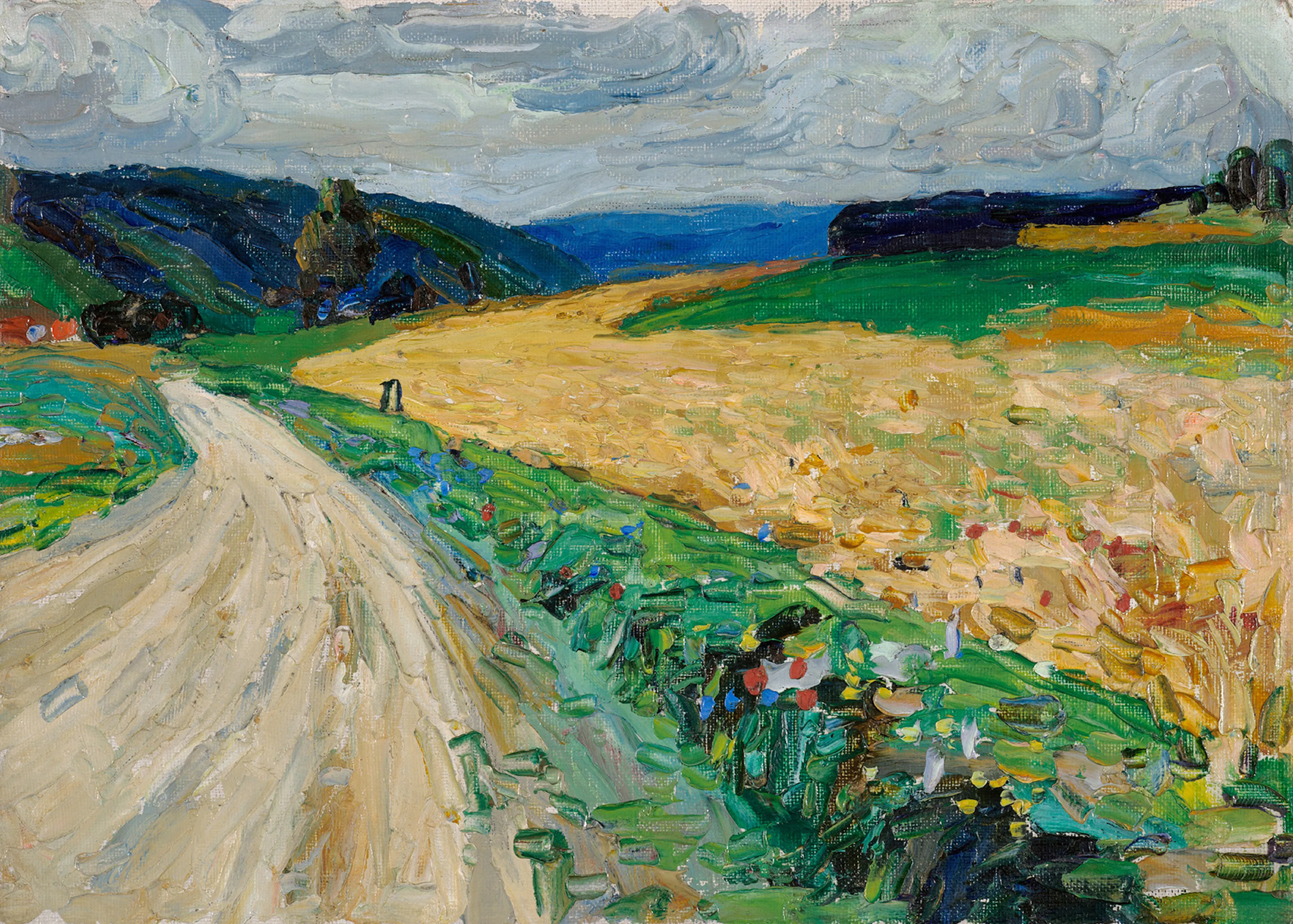 Wassily Kandinsky - Studium natury na żółtym dyliżansie Plakat 0