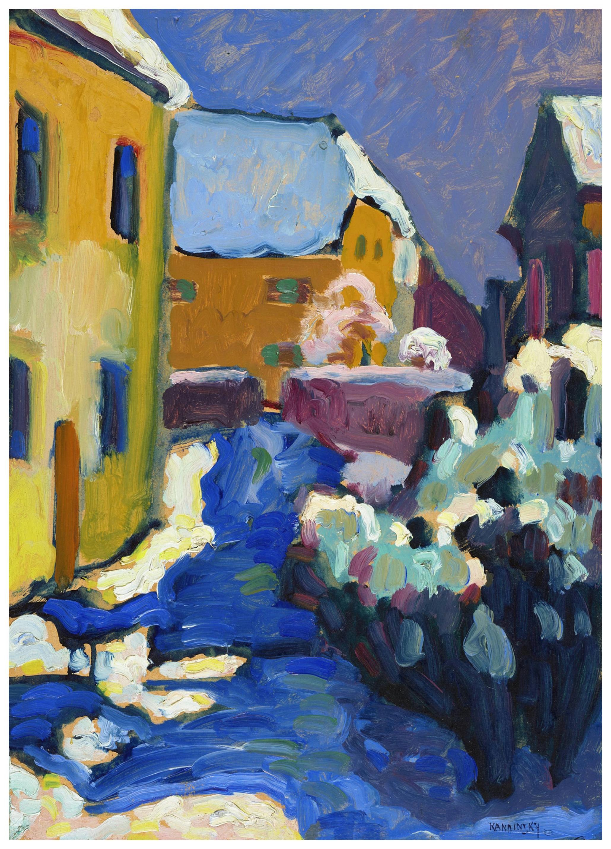 Wassily Kandinsky - Cemetery and Rectory in Kochel Print (70x100 cm) - Poster Store