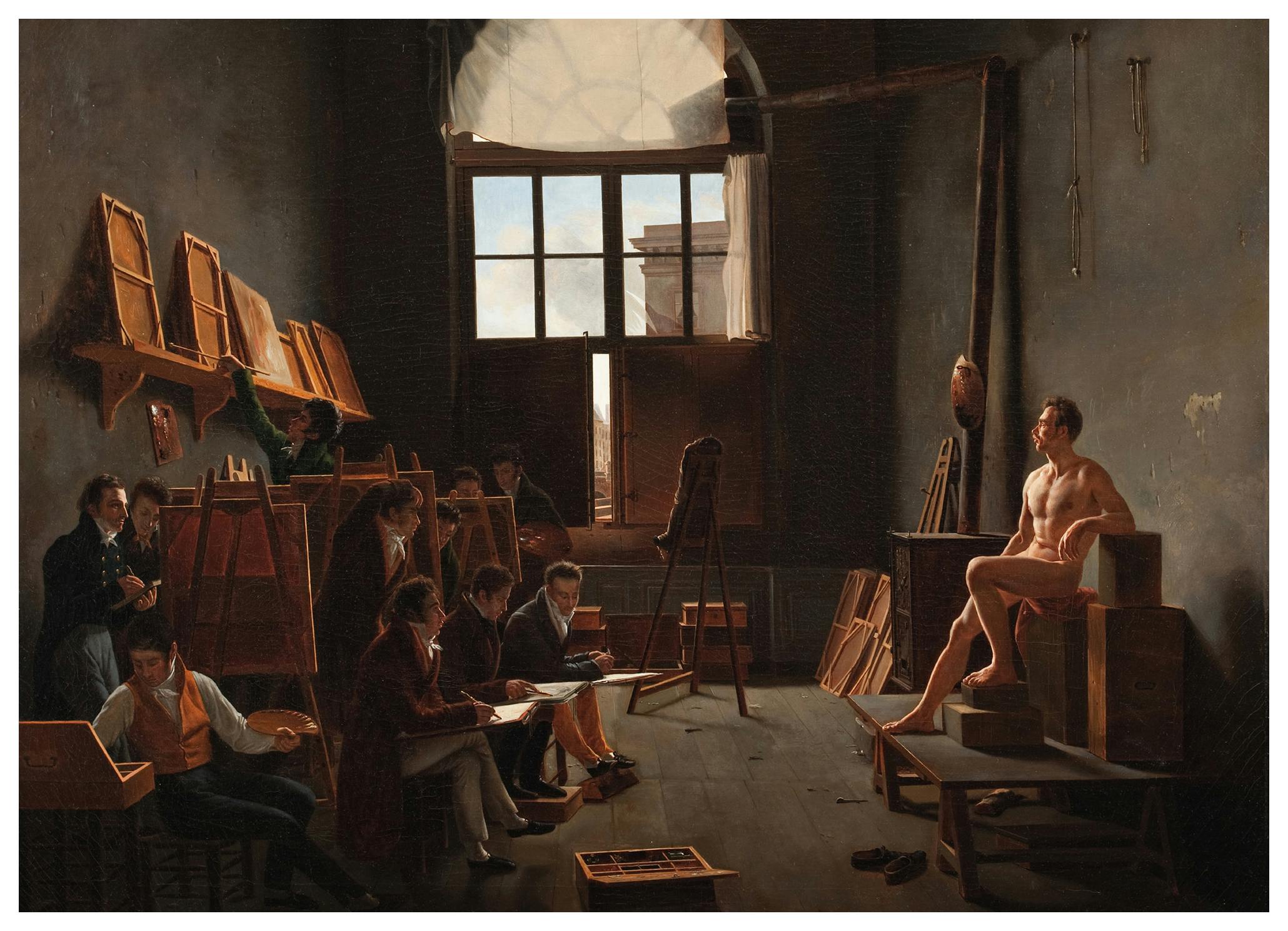 Léon-Mathieu Cochereau - The Studio of Jacques-Louis David Poster (30x40 cm) - Poster Store