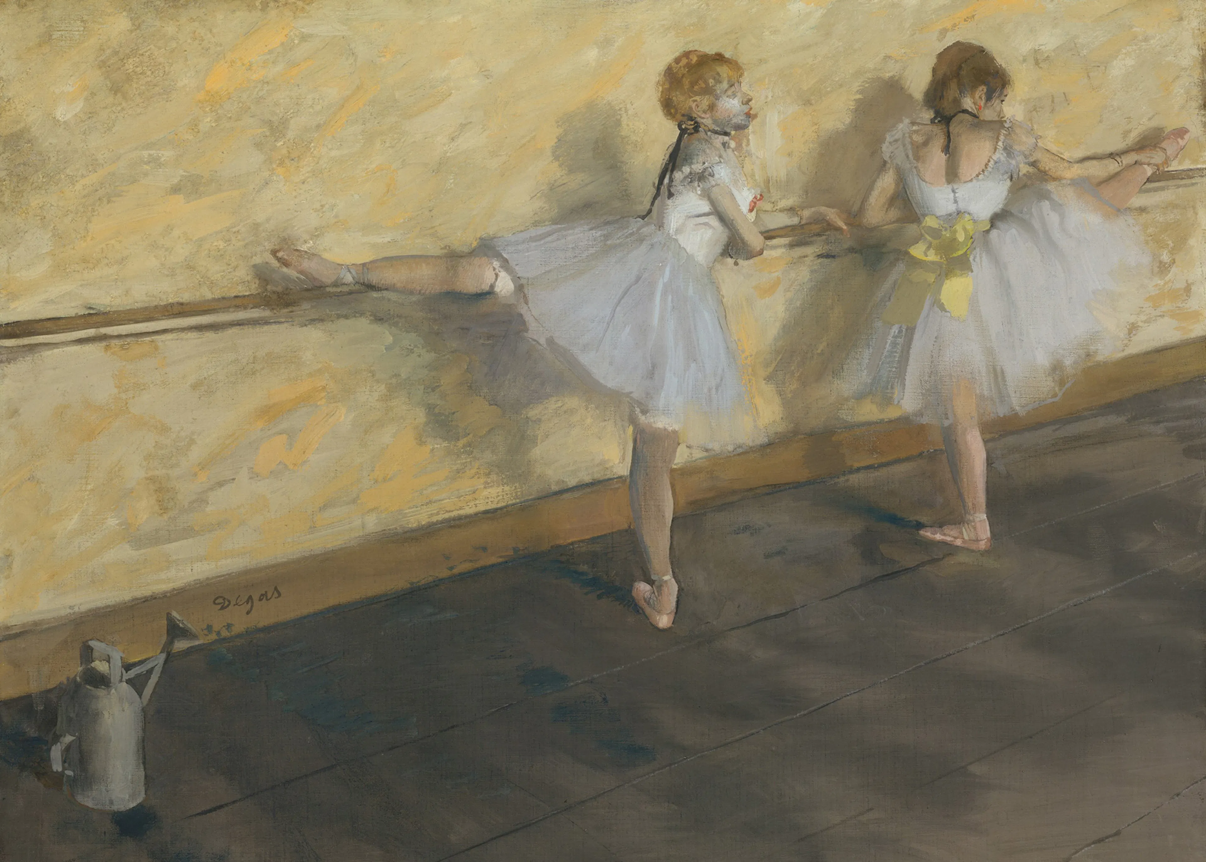 Edgar Degas - Übende Tänzerinnen an der Ballettstange Poster 0