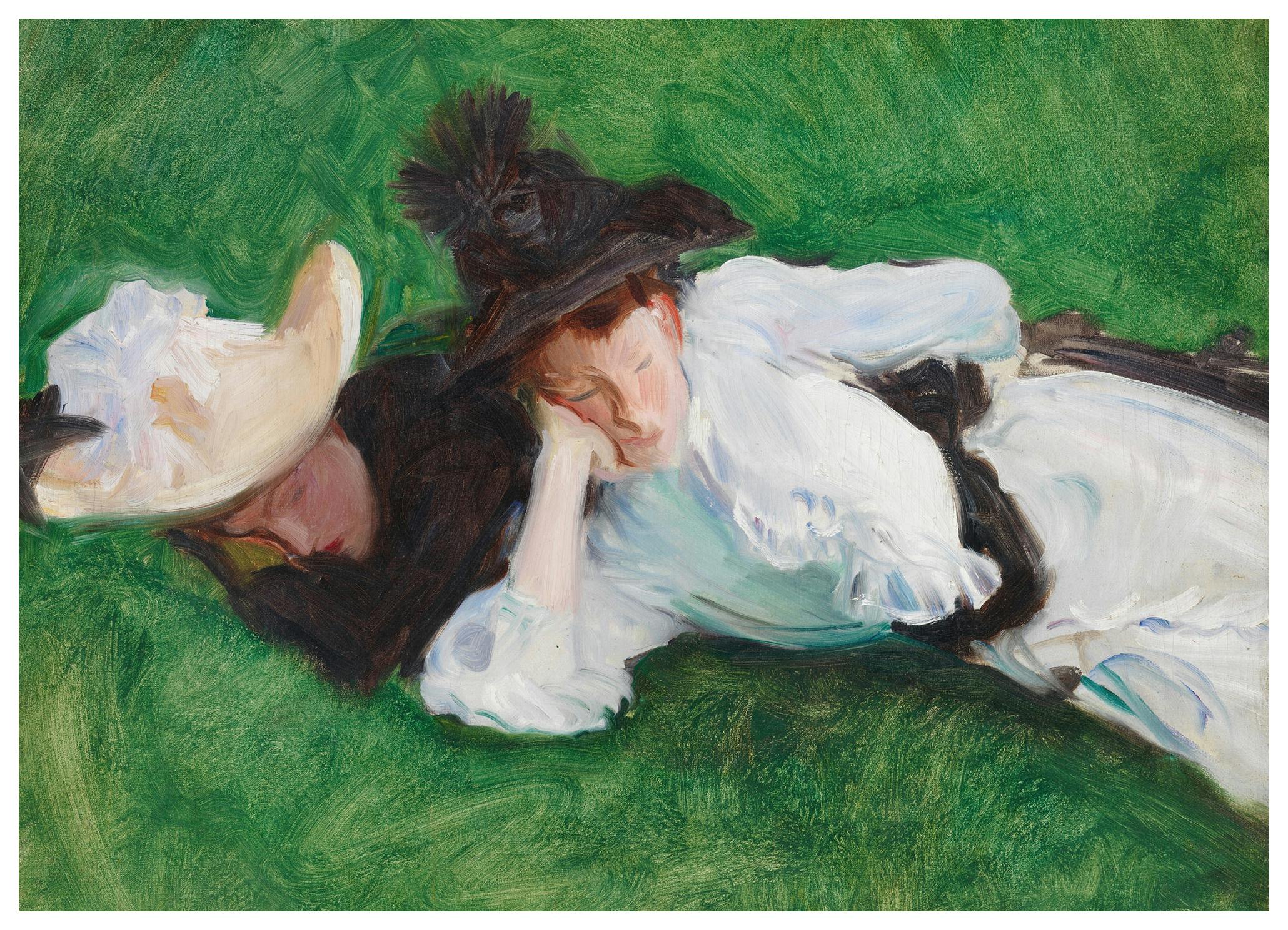 John Singer Sargent - Deux Filles sur une Pelouse Poster - Poster Store