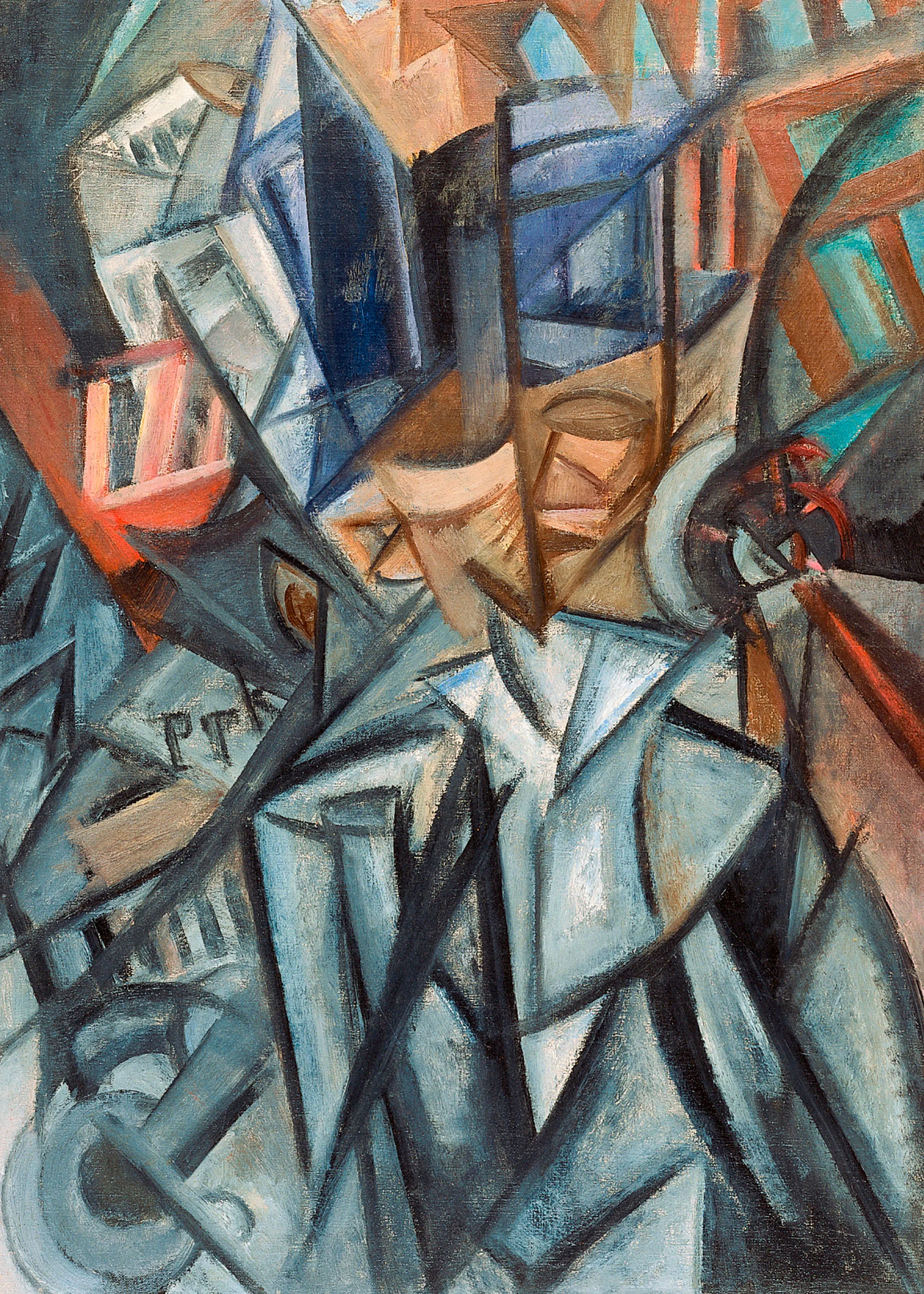 Olga Rozanova - Mann auf der Straße Poster 0