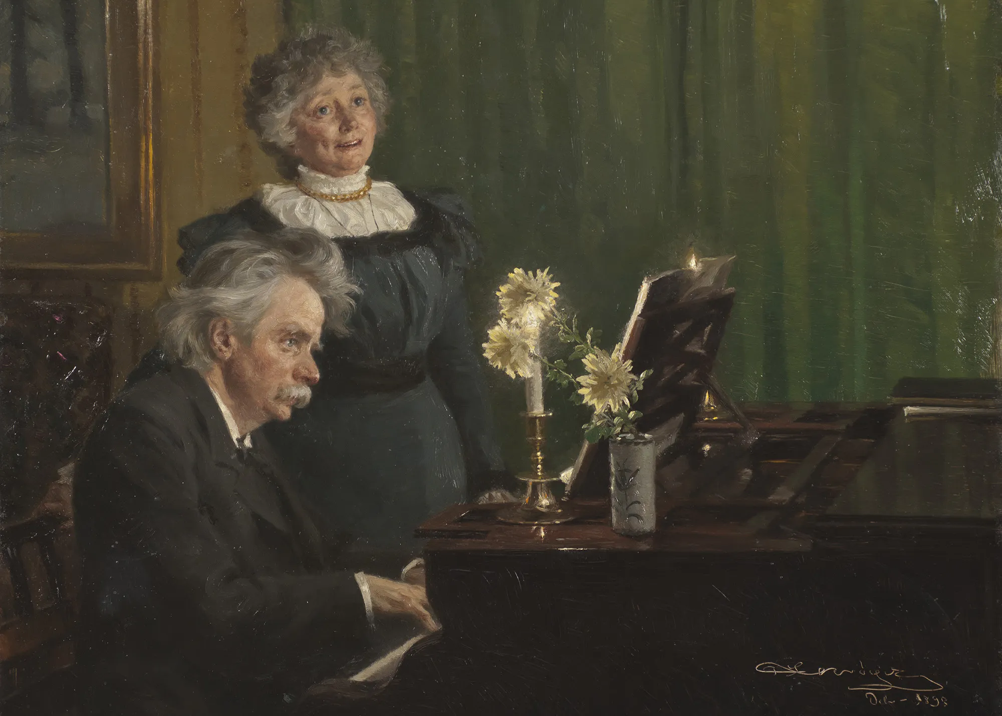 Peder Severin Krøyer - Edvard Grieg und Nina Grieg Poster 0