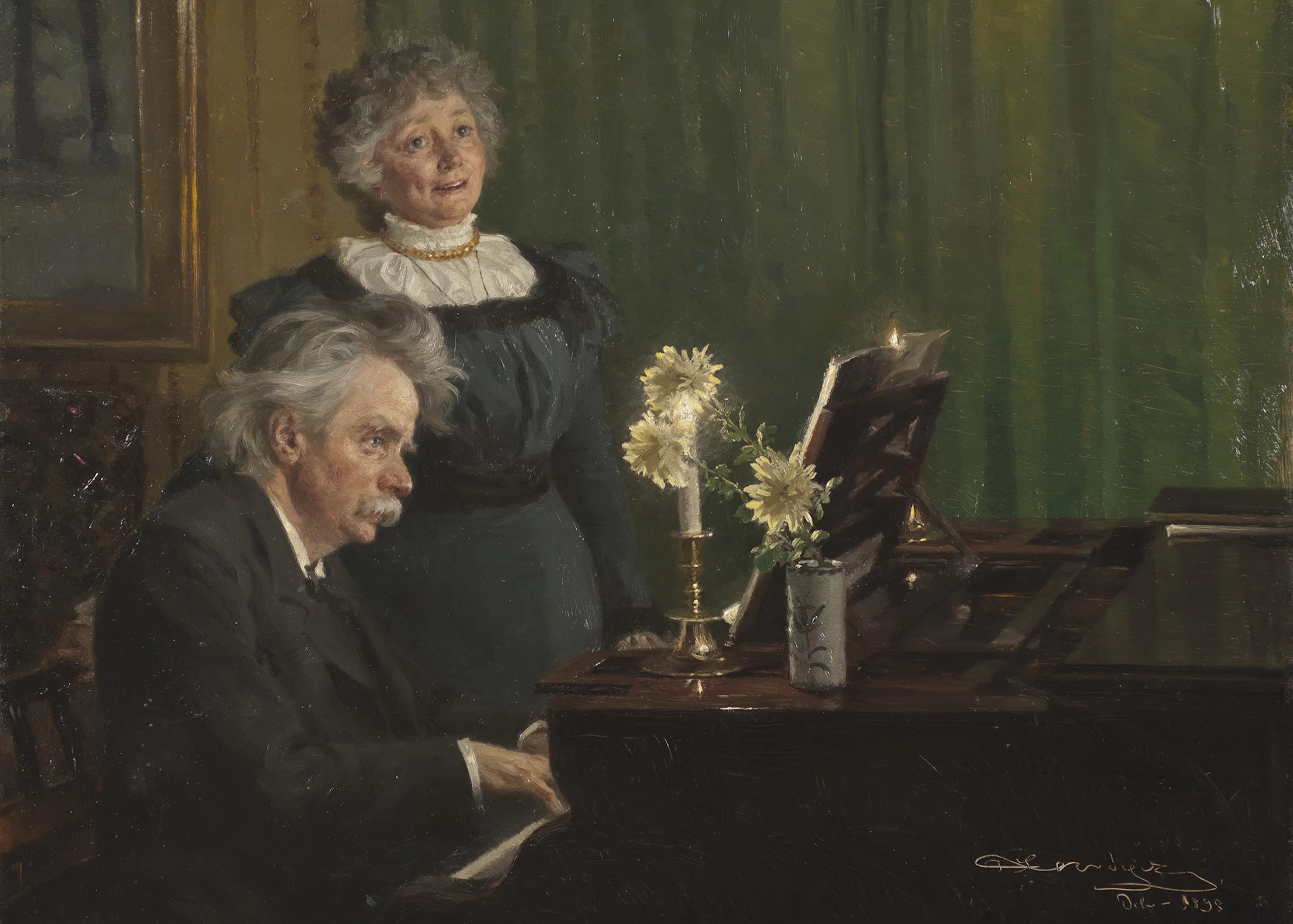 Peder Severin Krøyer - Edvard Grieg und Nina Grieg Poster 0