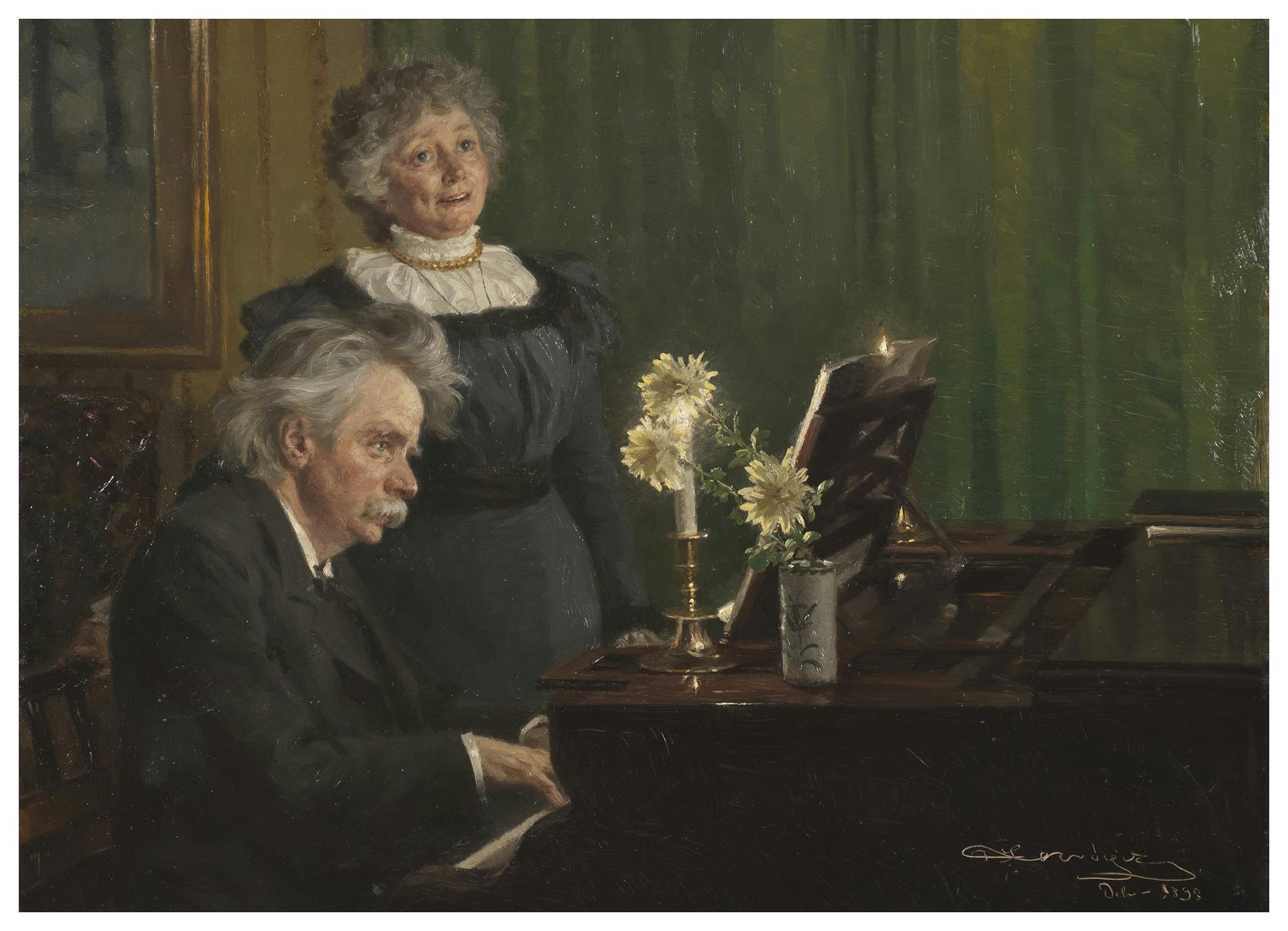 Peder Severin Krøyer - Edvard Grieg and Nina Grieg Poster (100x150 cm) - Poster Store