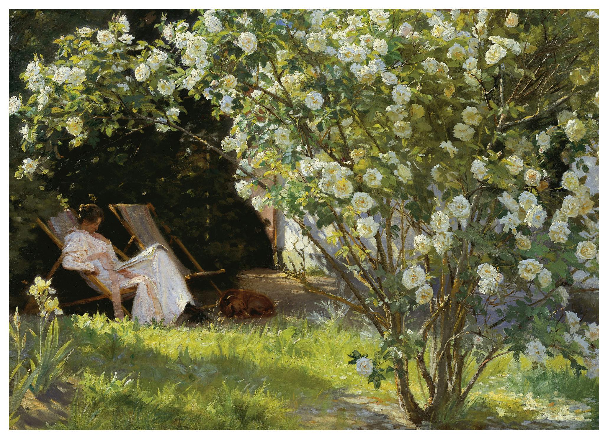 Peder Severin Krøyer - Roses Poster (70x100 cm) - Poster Store