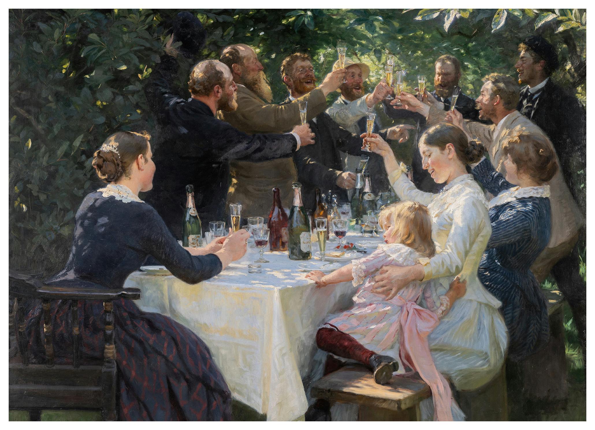 Peder Severin Krøyer - Hip, Hip, Hurrah! Poster (70x100 cm) - Poster Store